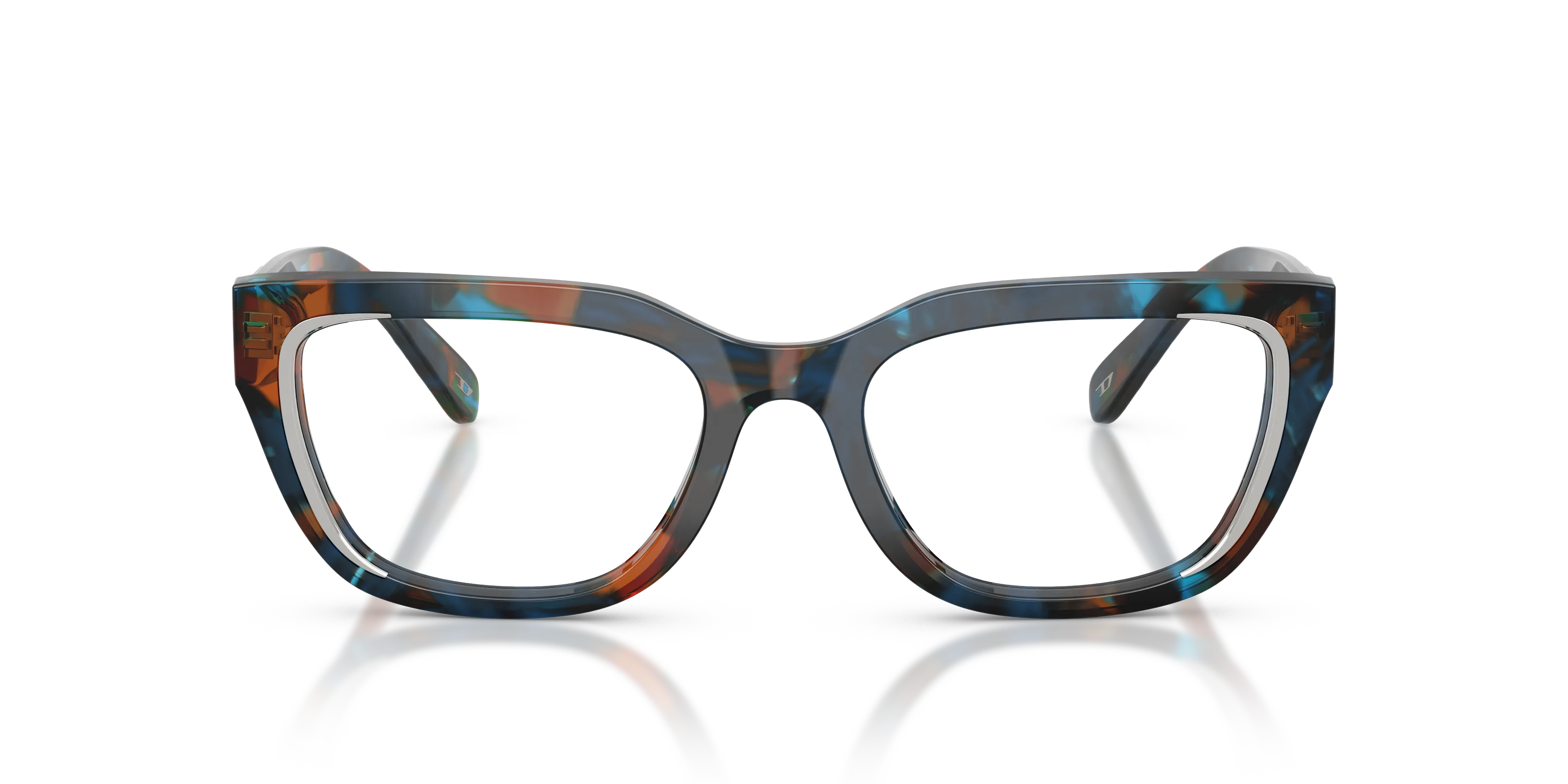 DIESEL DL4003 2043 Montature da vista Acetato Blu Trasparente Squadrata Normale - immagine 3