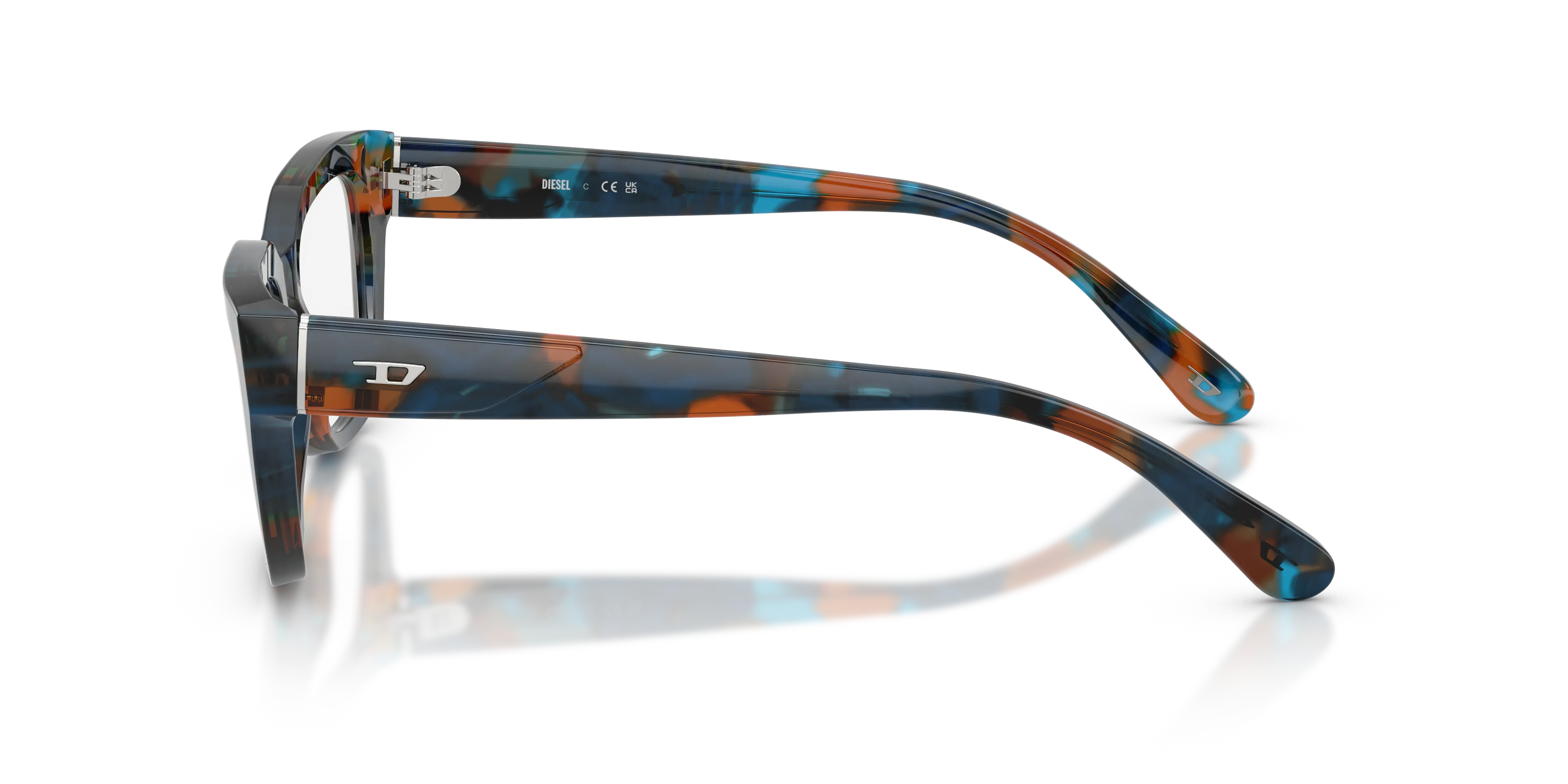 DIESEL DL4003 2043 Montature da vista Acetato Blu Trasparente Squadrata Normale - immagine 4