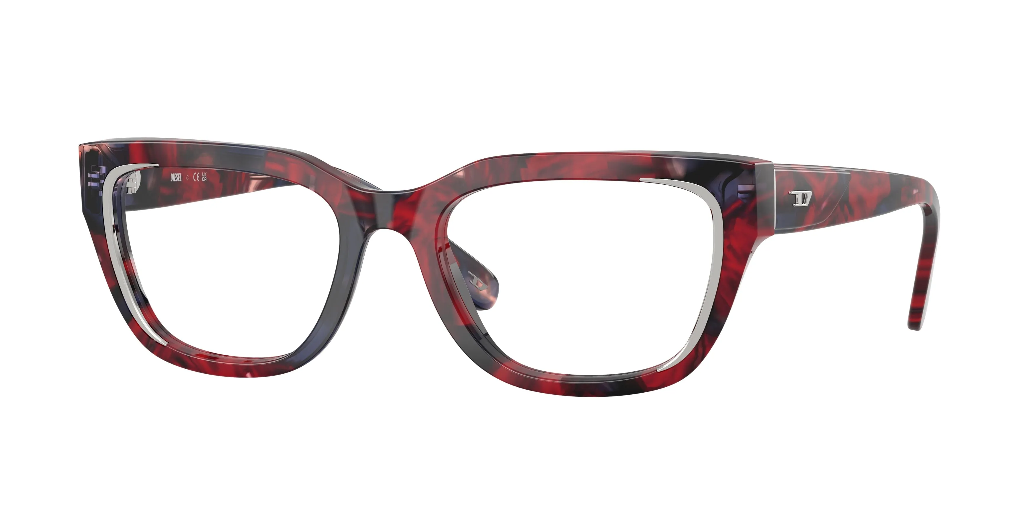 DIESEL DL4003 2040 Montature da vista Acetato Tartaruga Trasparente Squadrata Normale - immagine 1