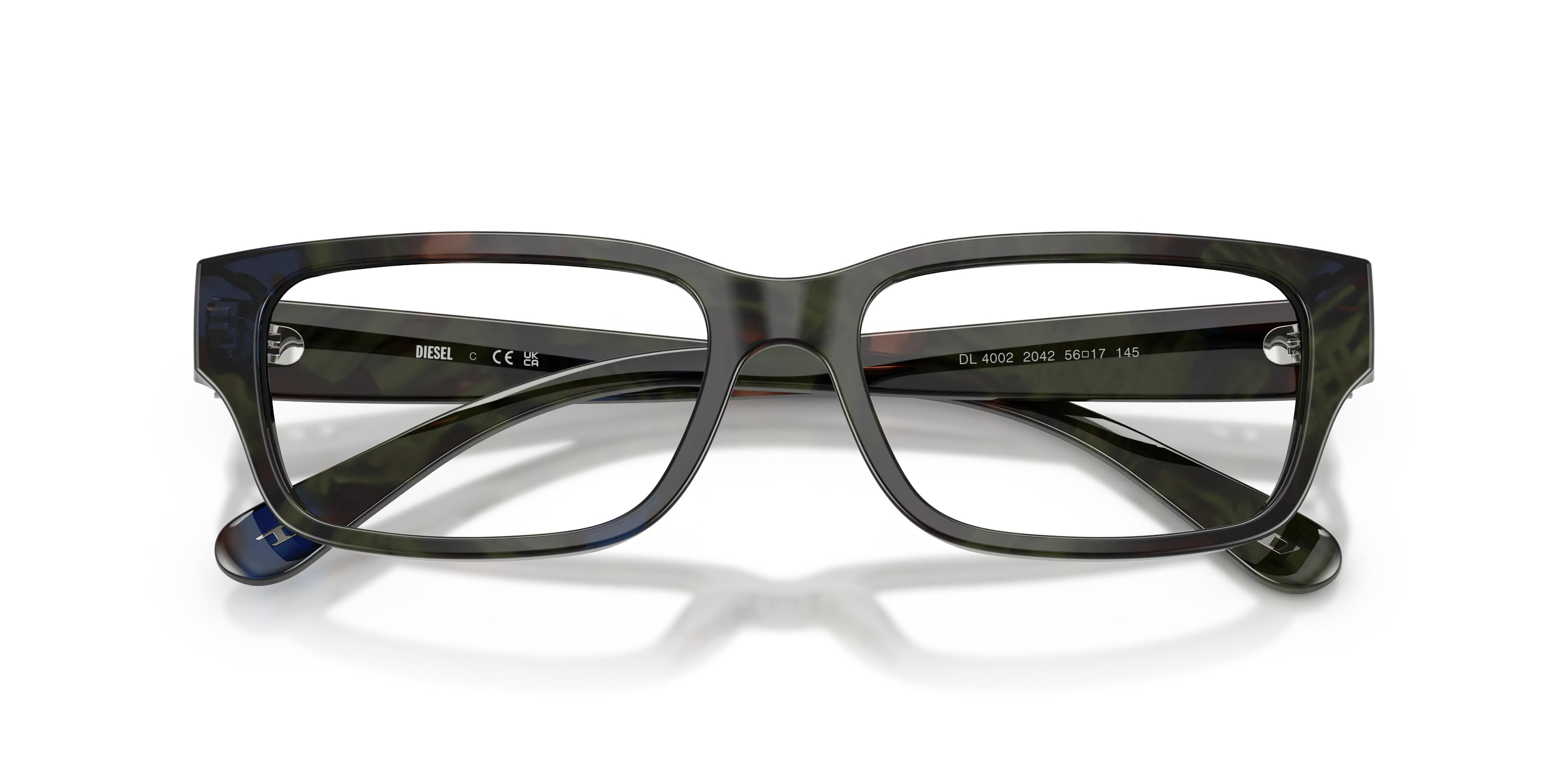 DIESEL DL4002 2042 Montature da vista Acetato Verde Trasparente Squadrata Normale - immagine 2