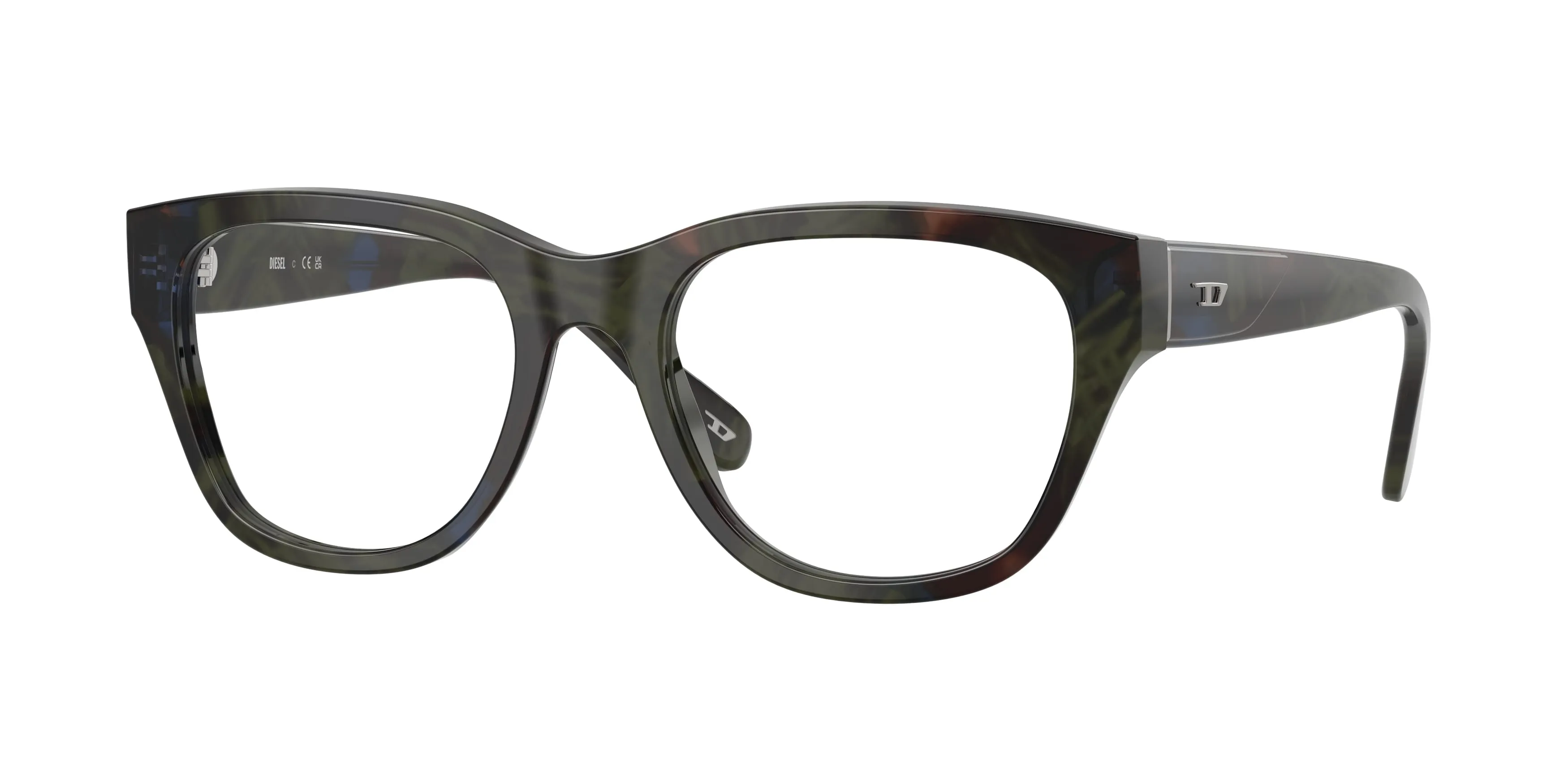DIESEL DL4001 2042 Montature da vista Acetato Verde Trasparente Squadrata Normale - immagine 1