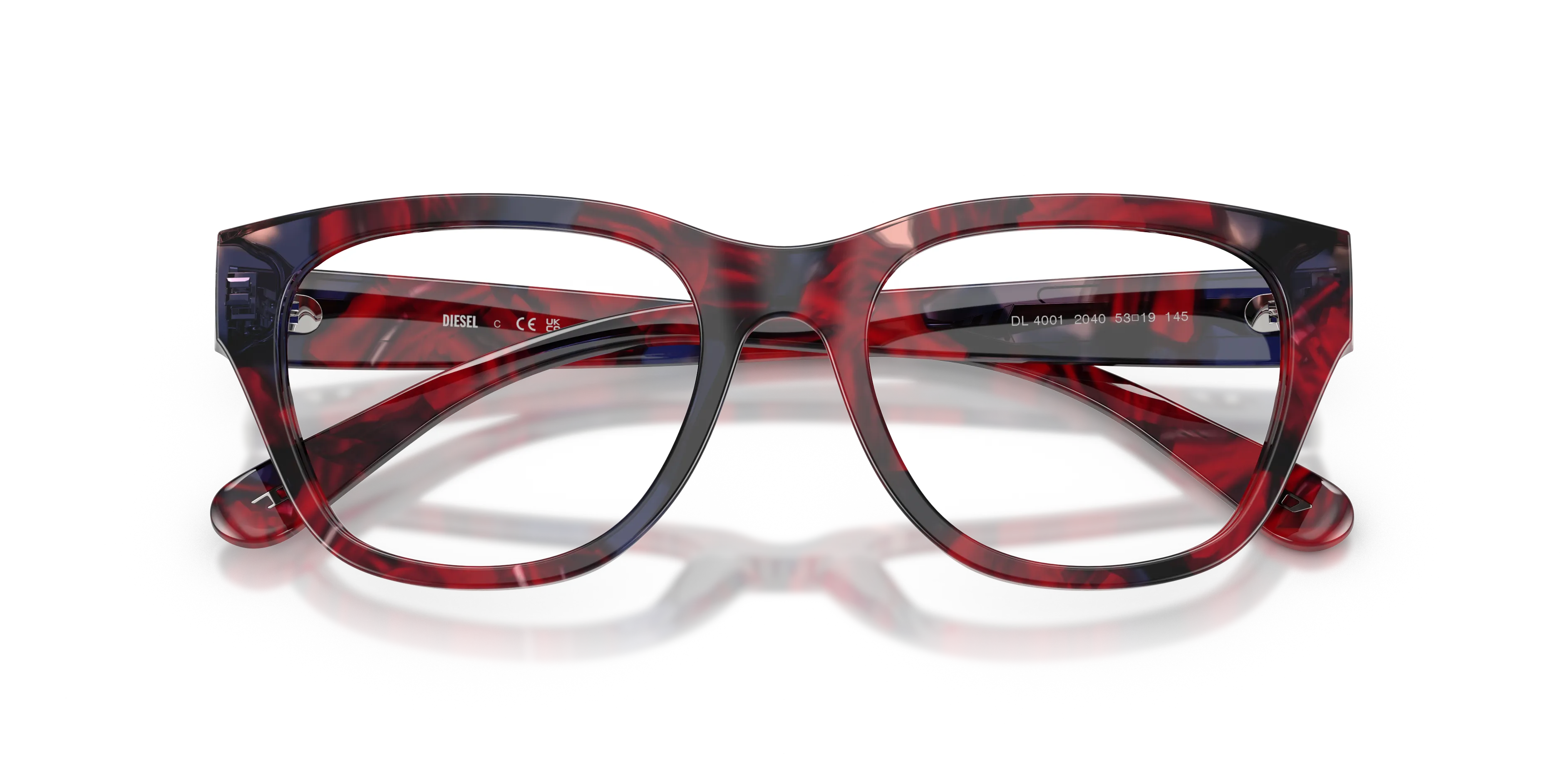 DIESEL DL4001 2040 Montature da vista Acetato Tartaruga Trasparente Squadrata Normale - immagine 2