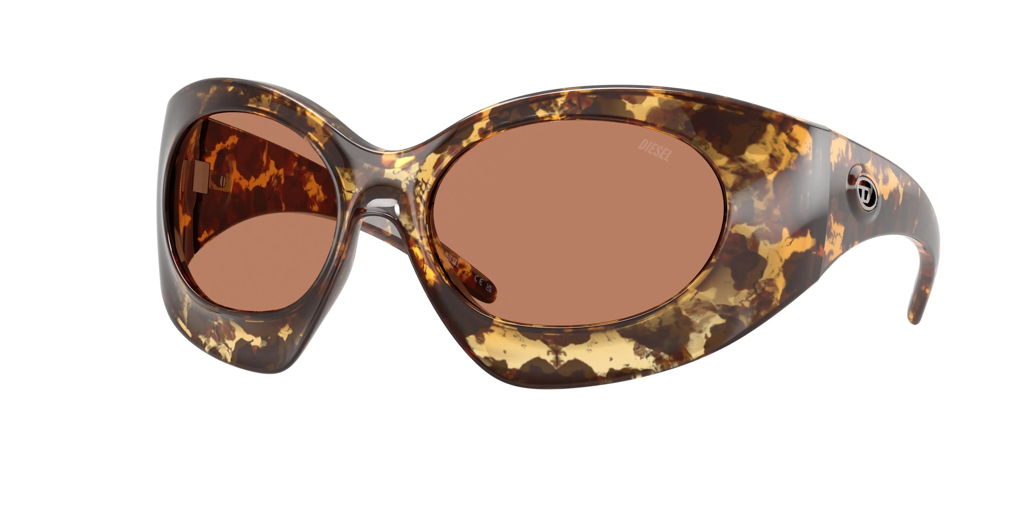 DIESEL DL3014U 201373 Occhiali da sole Iniettato Tartaruga Marrone Cat Eye Normale - immagine 1