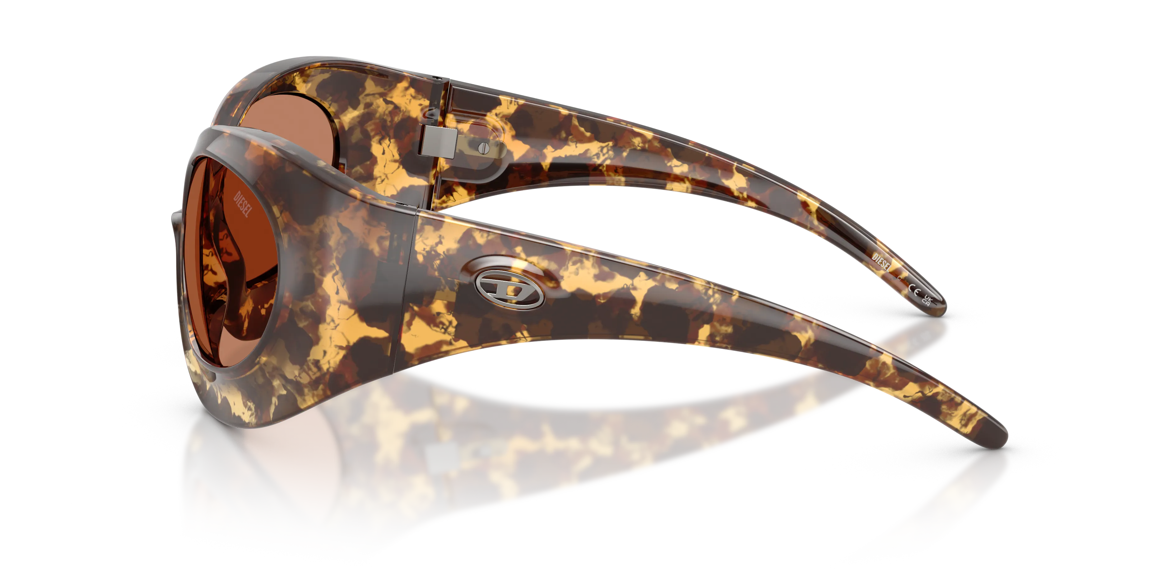 DIESEL DL3014U 201373 Occhiali da sole Iniettato Tartaruga Marrone Cat Eye Normale - immagine 4