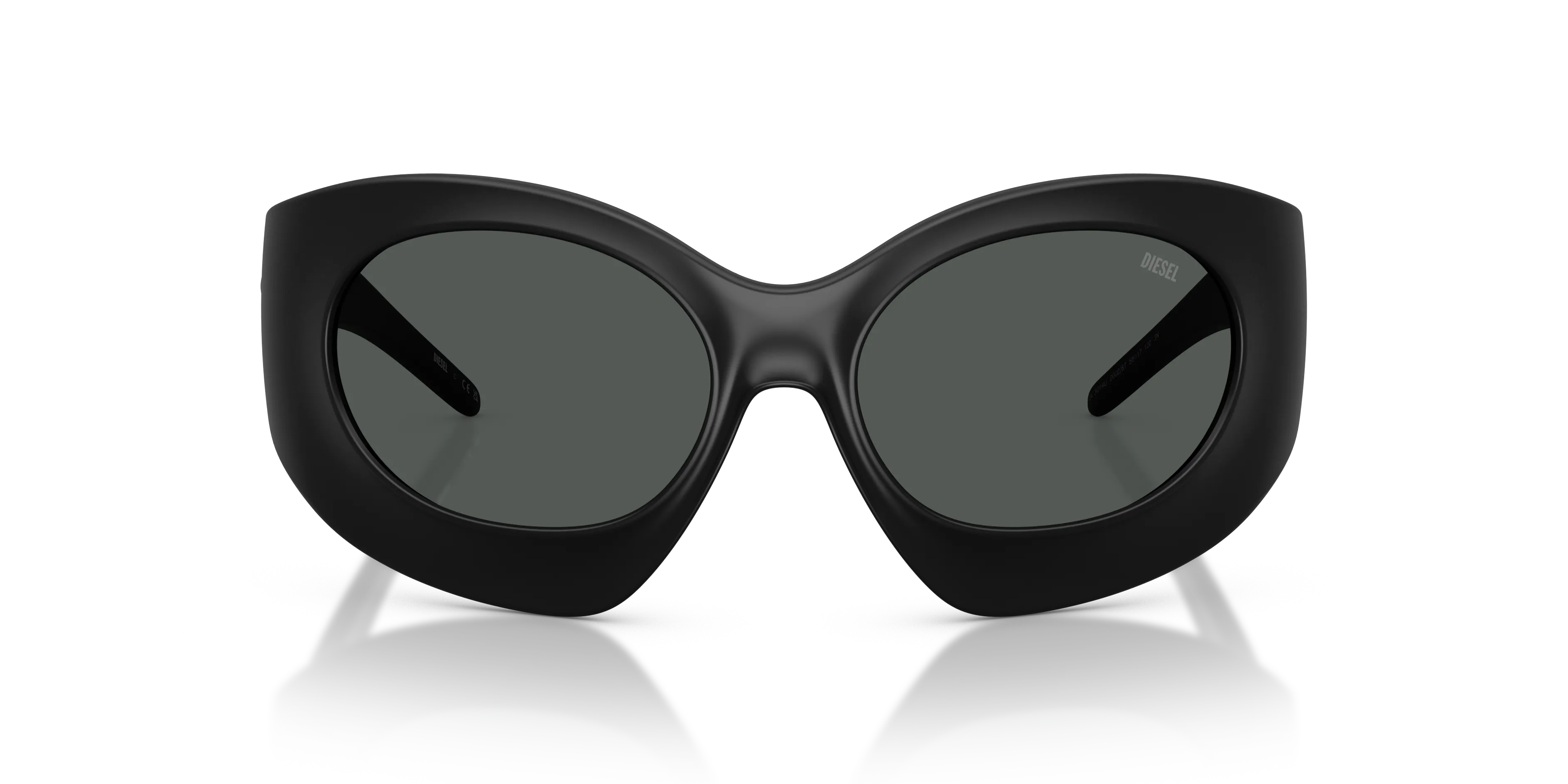 DIESEL DL3014U 200287 Occhiali da sole Iniettato Nero Grigio Cat Eye Normale - immagine 3
