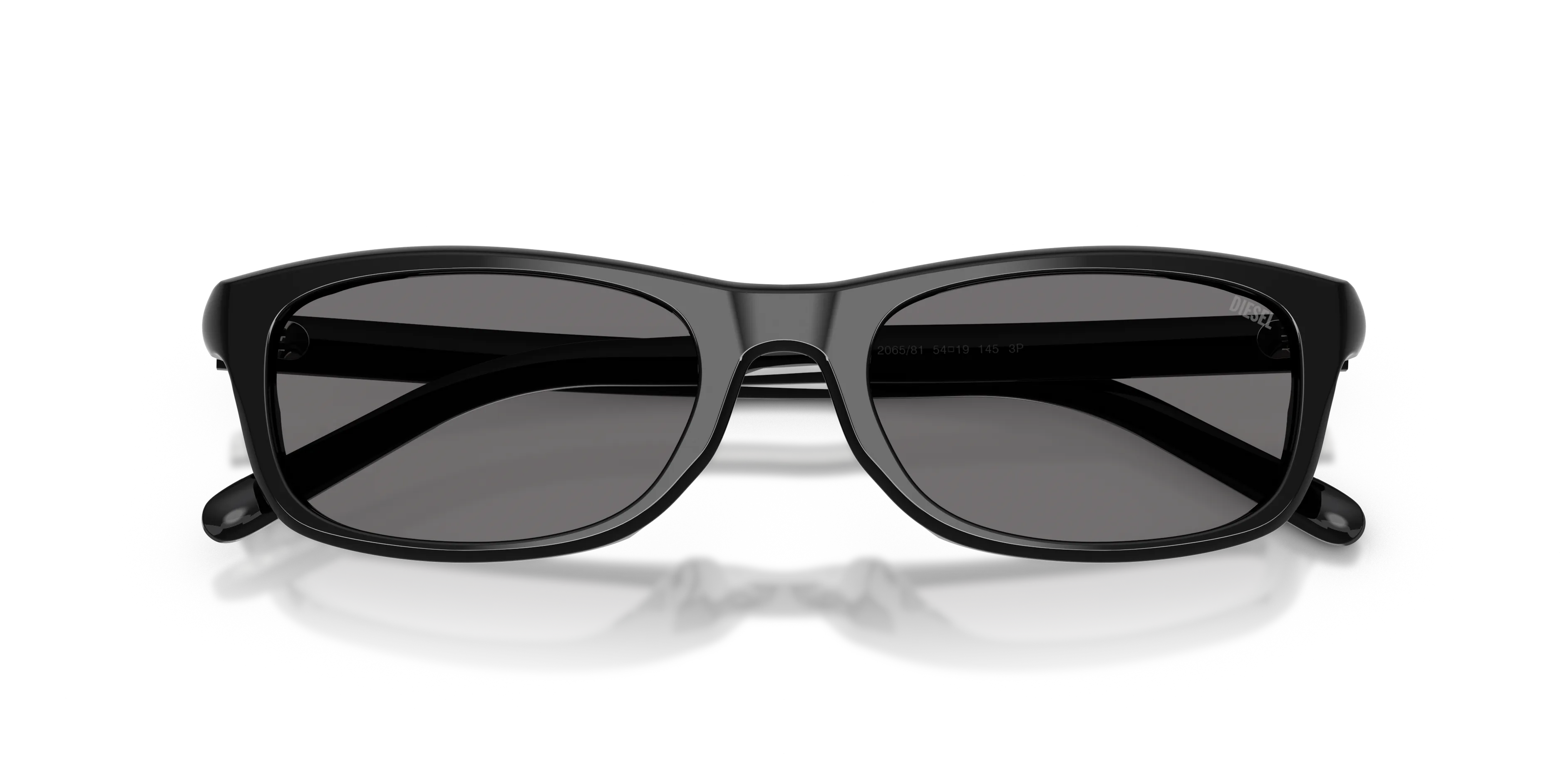 DIESEL DL2018U 206581 Occhiali da sole Acetato Nero Grigio Squadrata Polarizzata - immagine 2