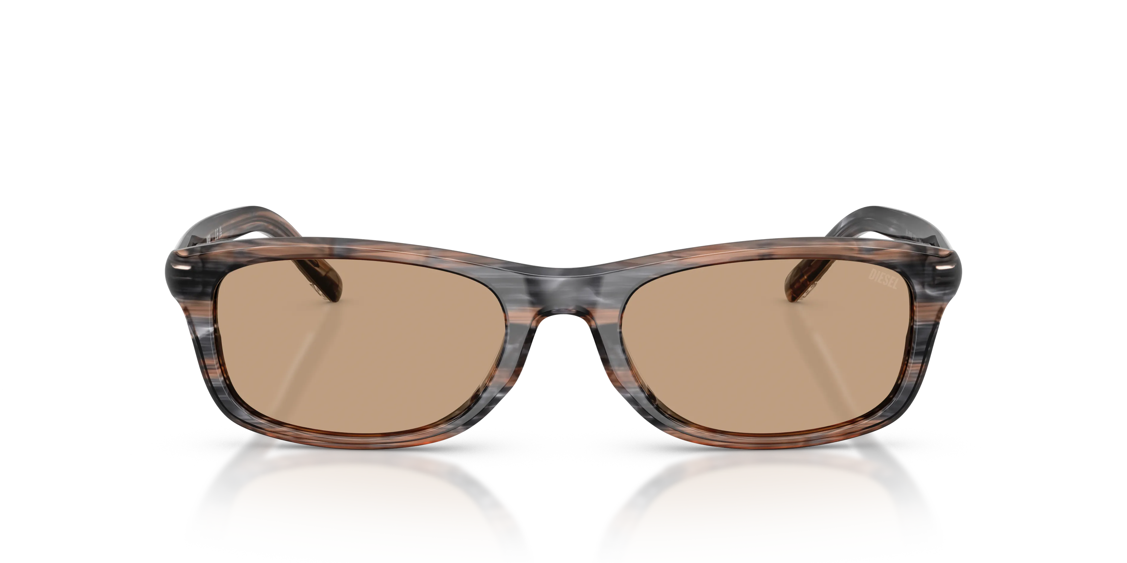 DIESEL DL2018U 203963 Occhiali da sole Acetato Grigio Marrone Squadrata Normale - immagine 3