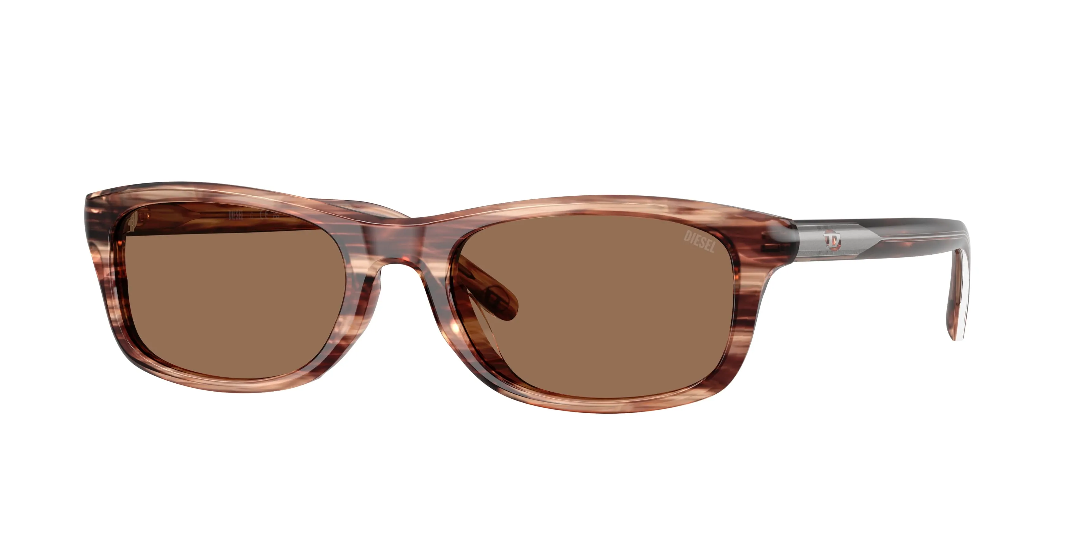 DIESEL DL2018U 203673 Occhiali da sole Acetato Marrone Marrone Squadrata Normale - immagine 1