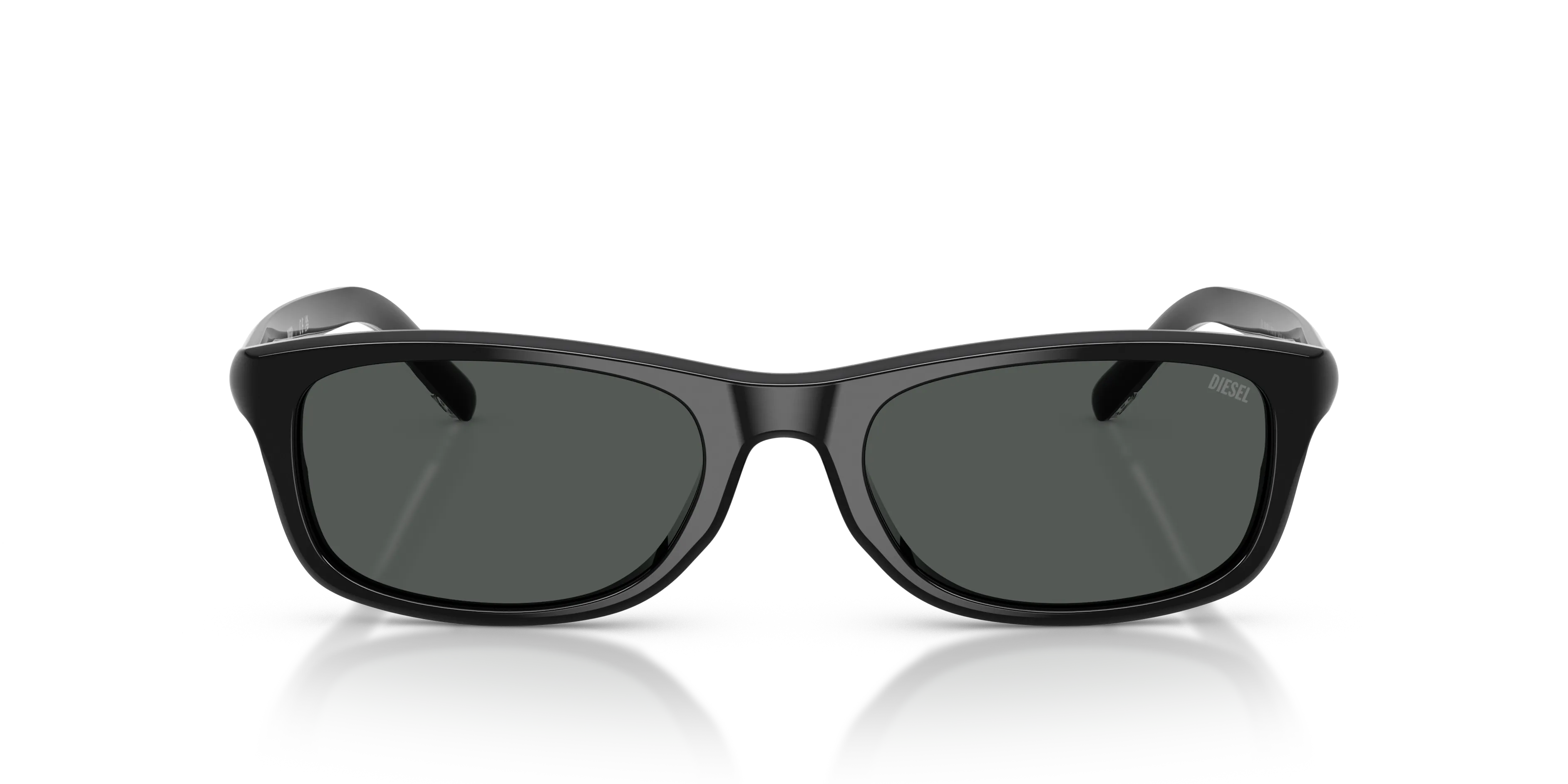 DIESEL DL2018U 200187 Occhiali da sole Acetato Nero Nero Squadrata Normale - immagine 3