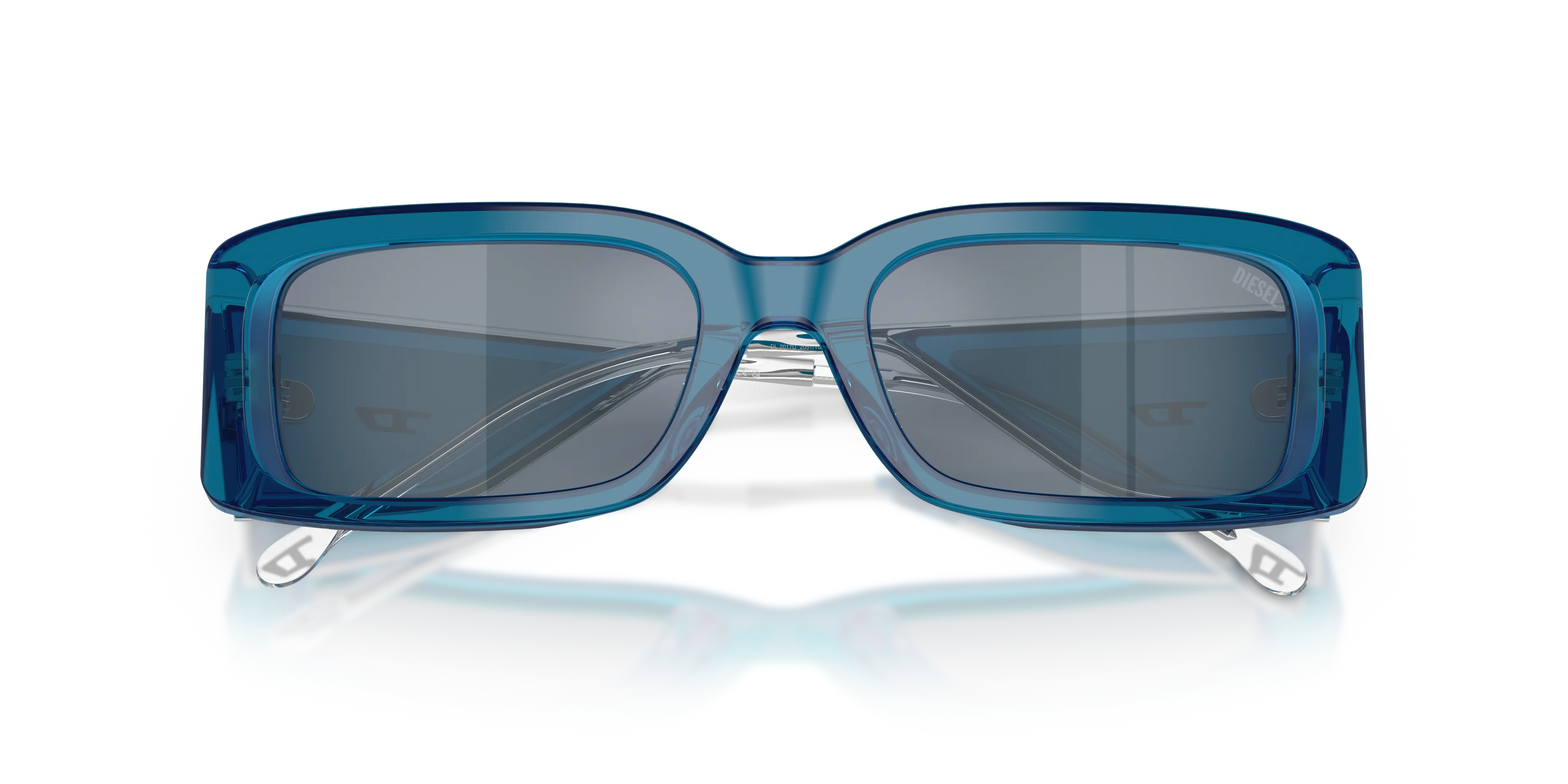 DIESEL DL2017U 20511U Occhiali da sole Acetato Blu Azzurro Squadrata Specchiate - immagine 2