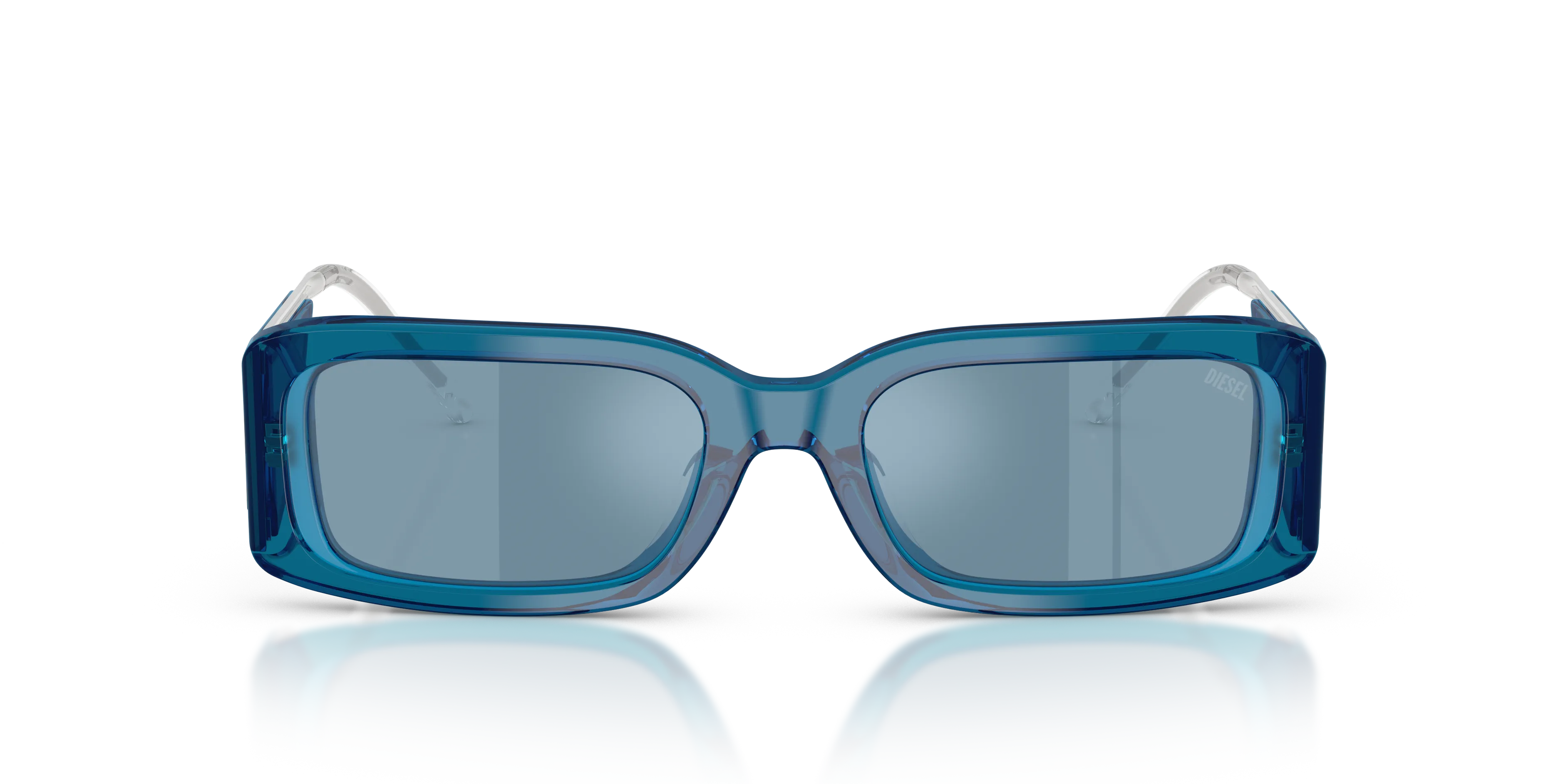DIESEL DL2017U 20511U Occhiali da sole Acetato Blu Azzurro Squadrata Specchiate - immagine 3