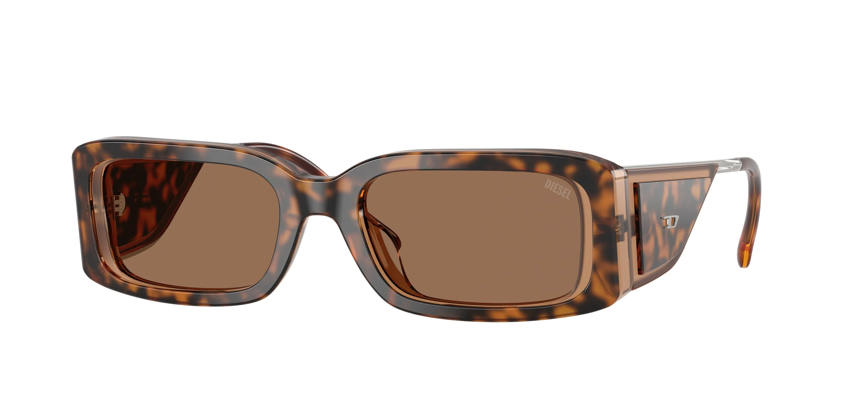 DIESEL DL2017U 205073 Occhiali da sole Acetato Tartaruga Marrone Squadrata Normale - immagine 1