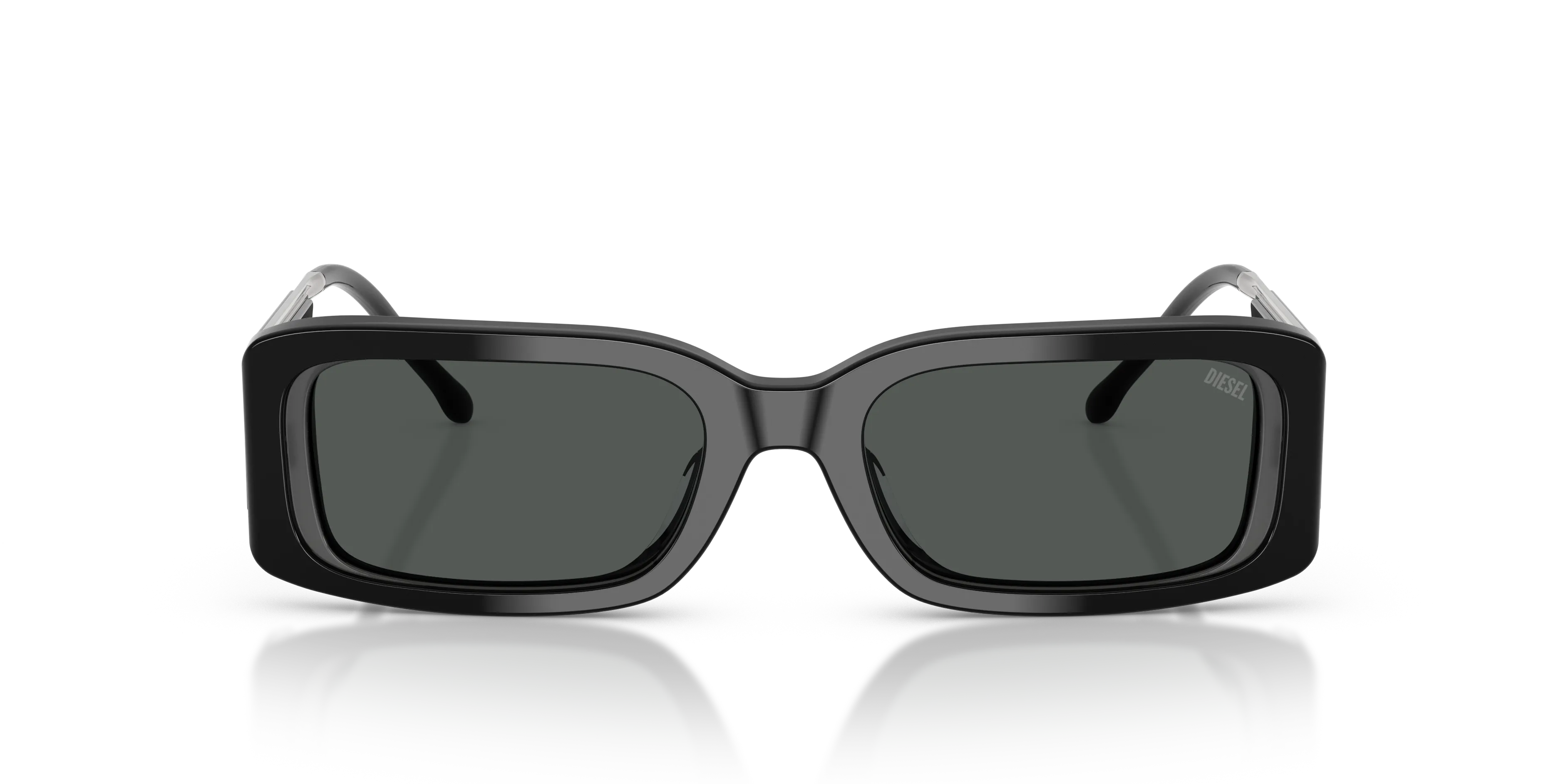 DIESEL DL2017U 204487 Occhiali da sole Acetato Nero Grigio Squadrata Normale - immagine 3