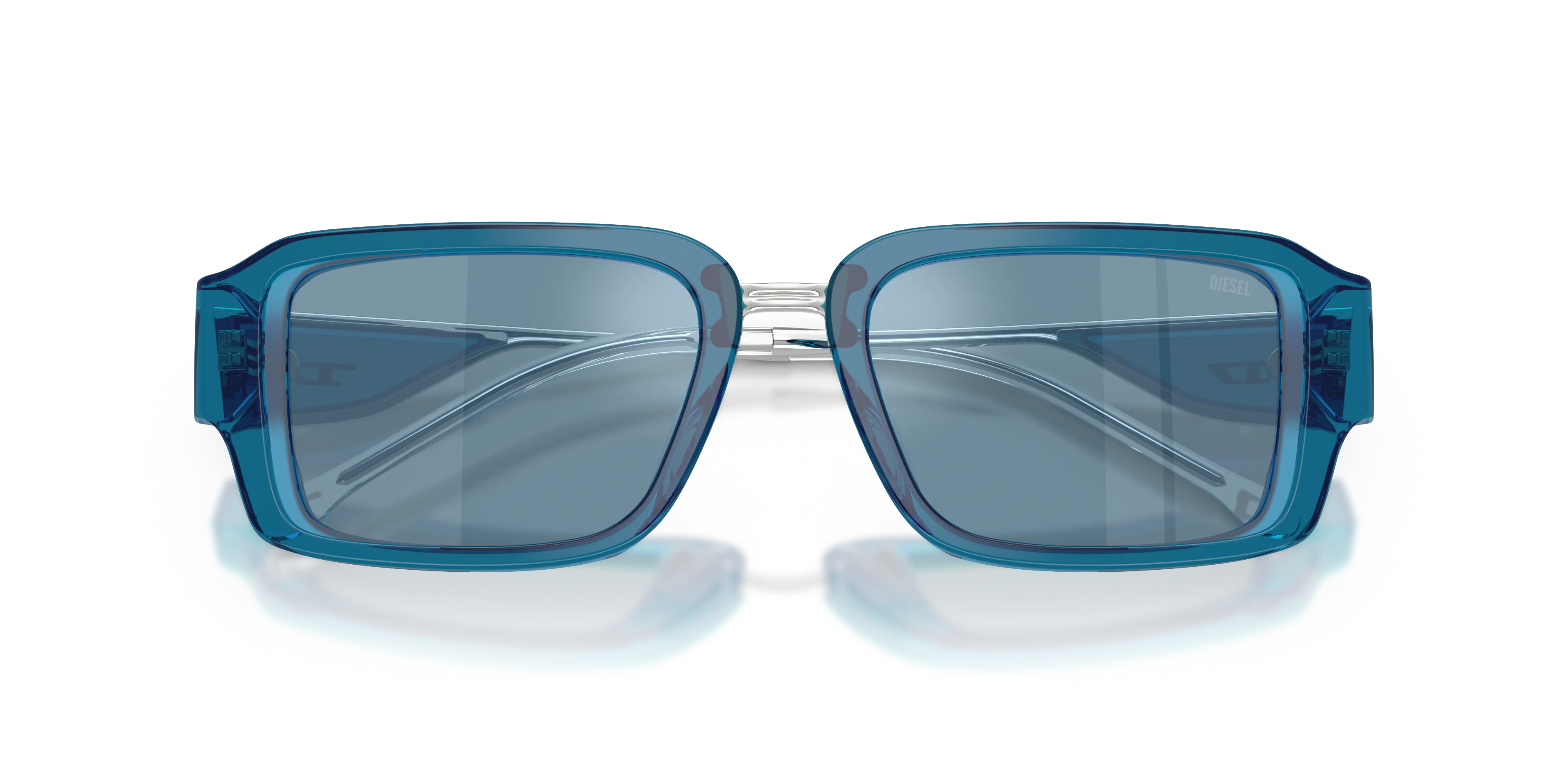 DIESEL DL2016U 20511U Occhiali da sole Acetato Blu Azzurro Squadrata Specchiate - immagine 2