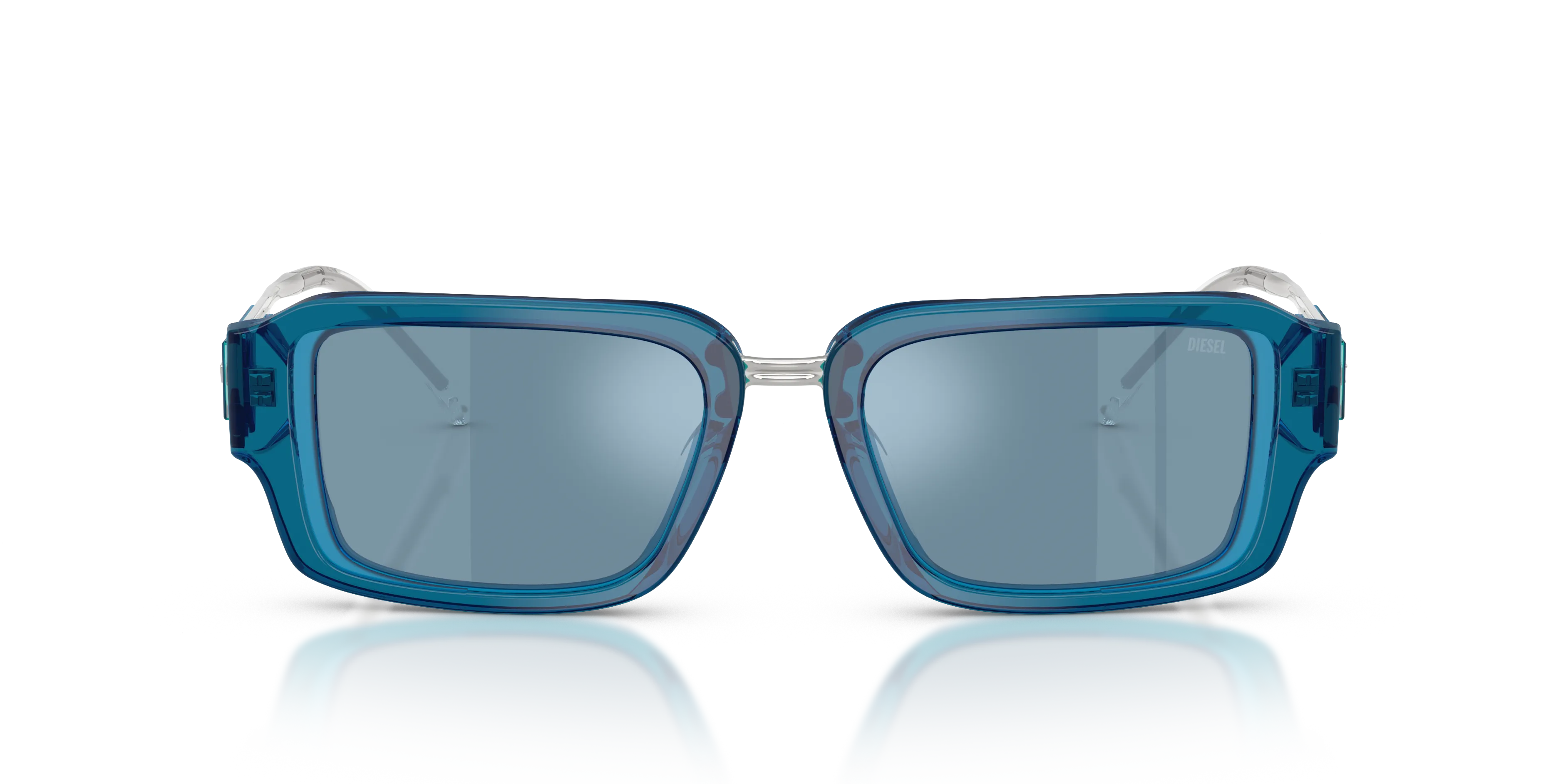 DIESEL DL2016U 20511U Occhiali da sole Acetato Blu Azzurro Squadrata Specchiate - immagine 3