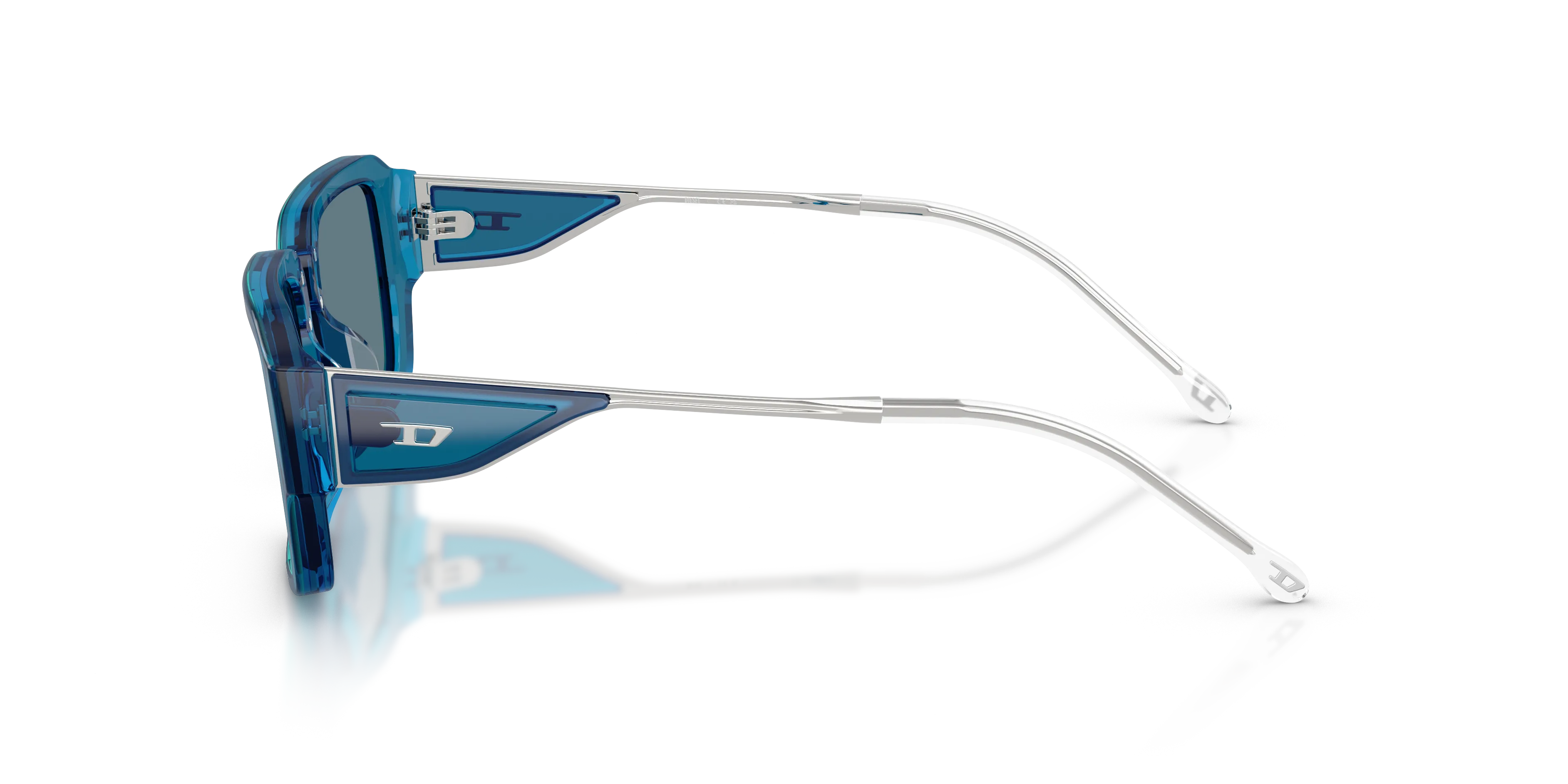 DIESEL DL2016U 20511U Occhiali da sole Acetato Blu Azzurro Squadrata Specchiate - immagine 4