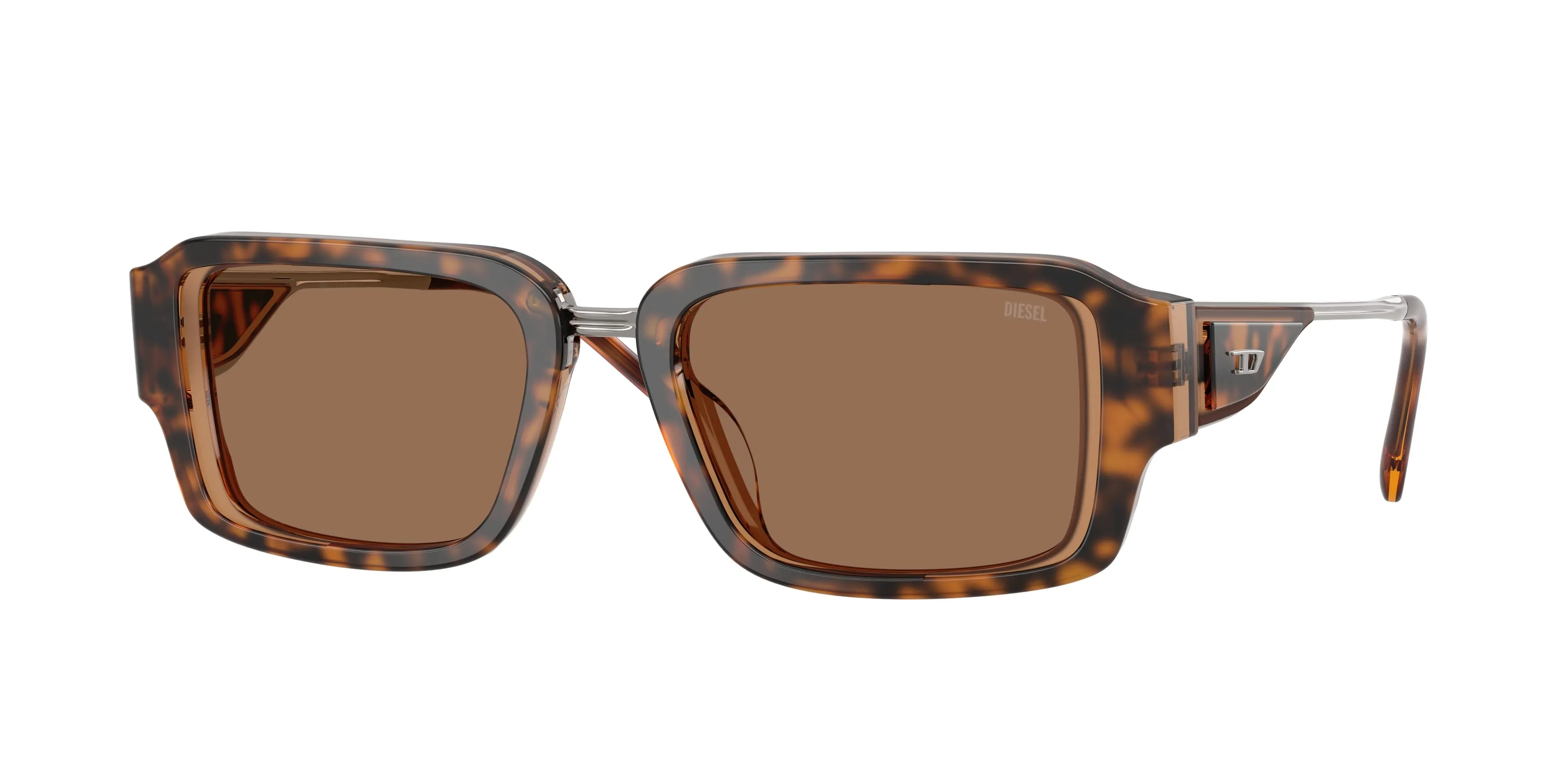 DIESEL DL2016U 205073 Occhiali da sole Acetato Tartaruga Marrone Squadrata Normale - immagine 1