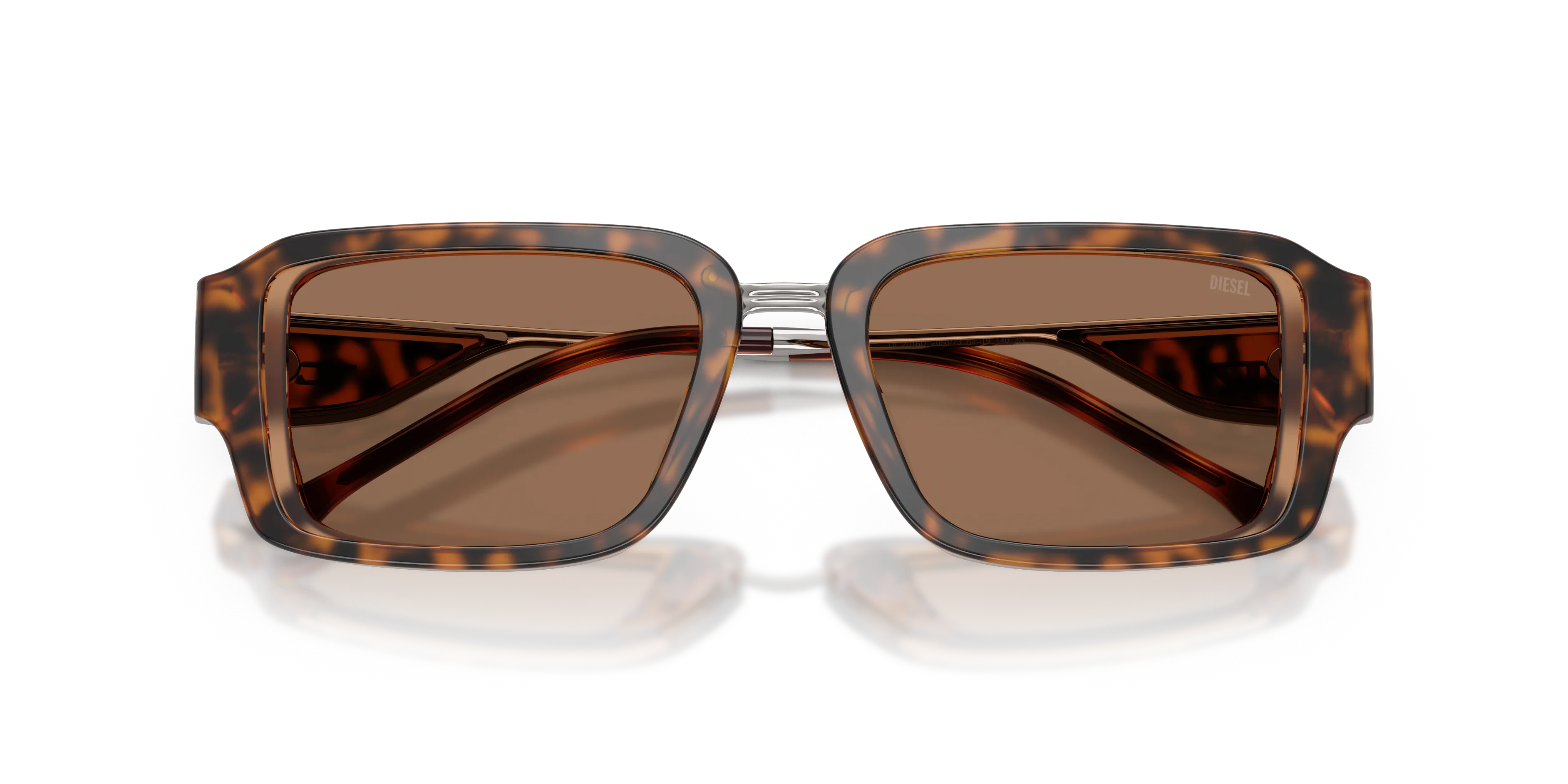 DIESEL DL2016U 205073 Occhiali da sole Acetato Tartaruga Marrone Squadrata Normale - immagine 2