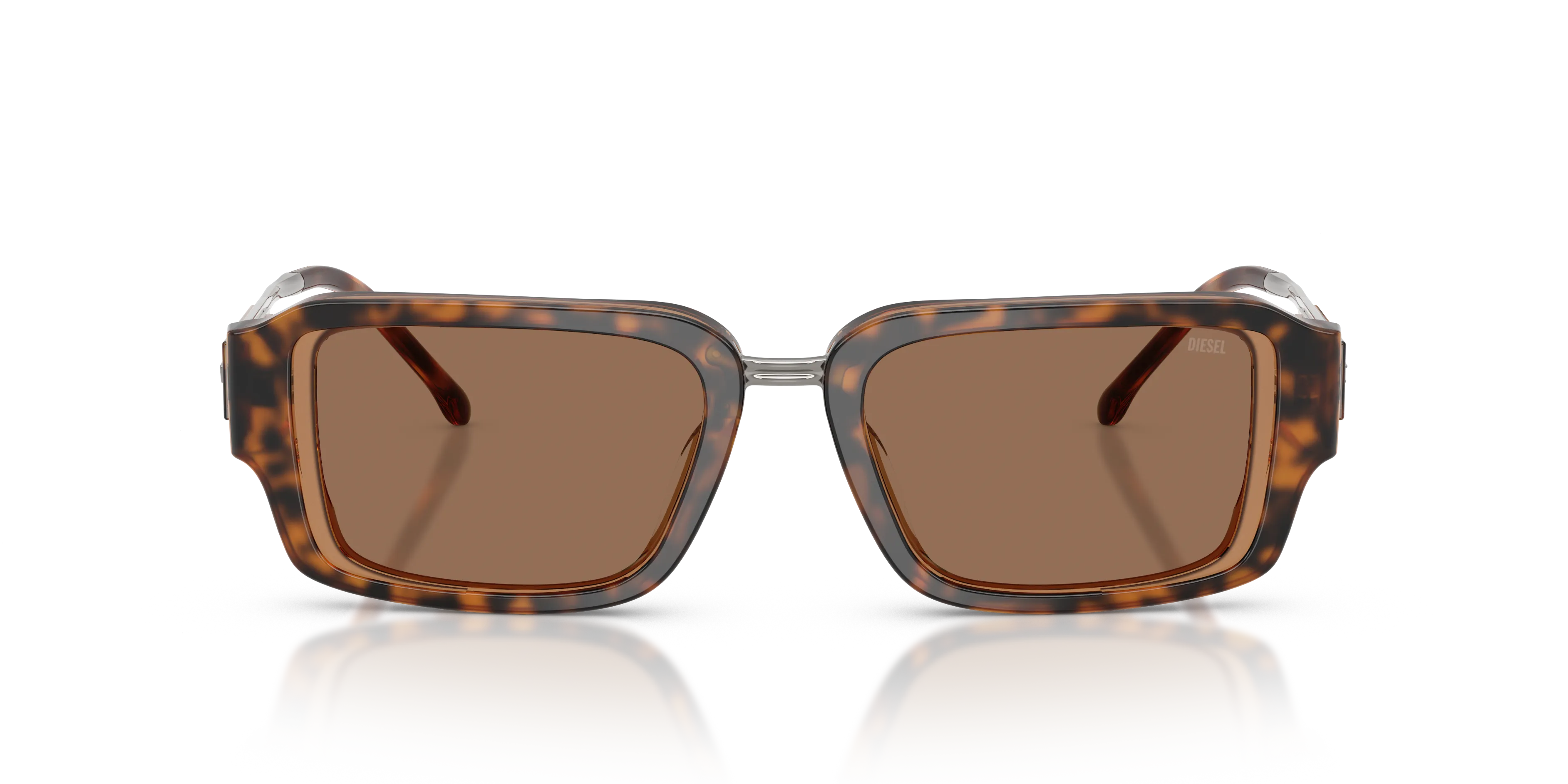 DIESEL DL2016U 205073 Occhiali da sole Acetato Tartaruga Marrone Squadrata Normale - immagine 3