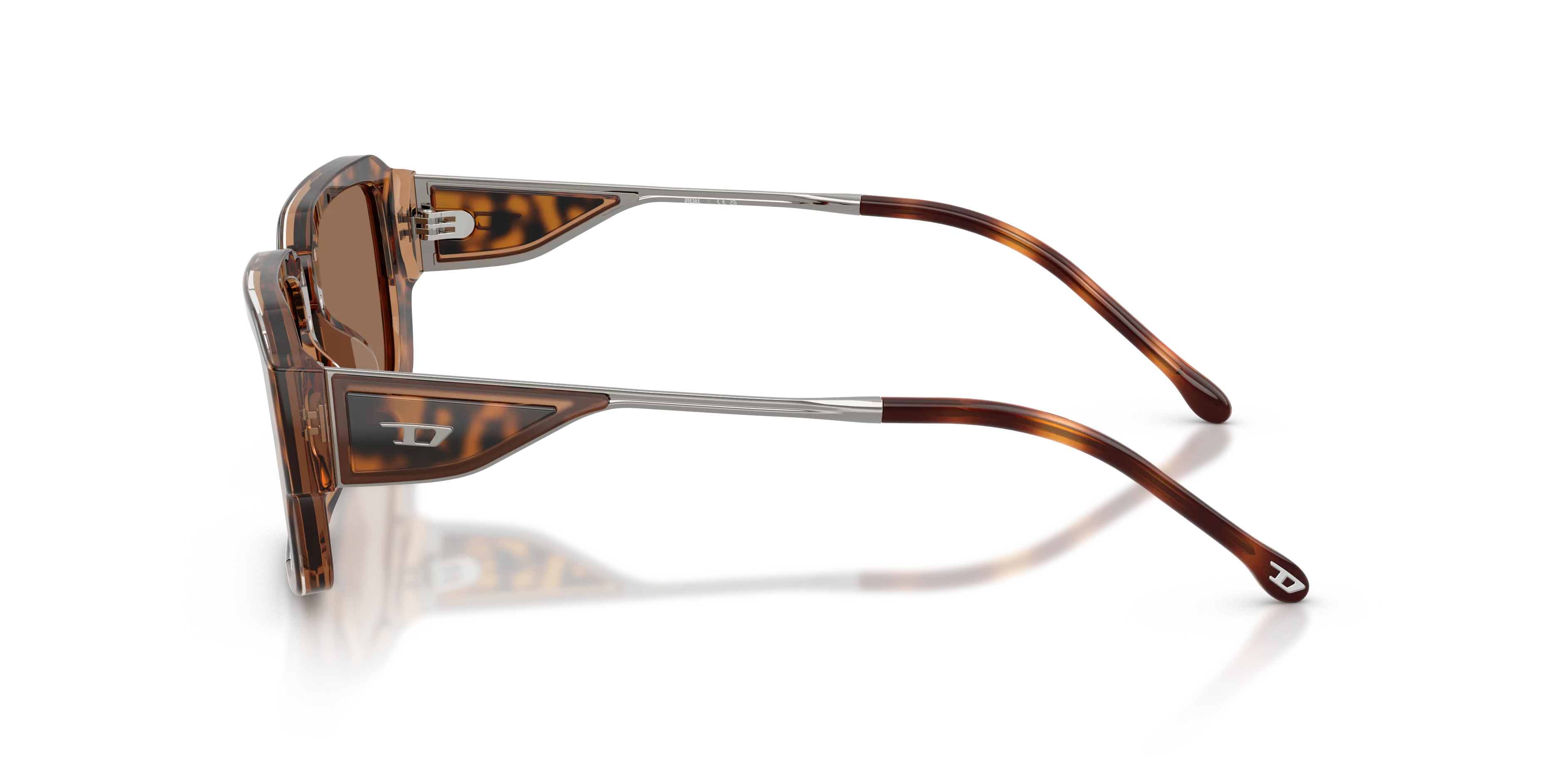 DIESEL DL2016U 205073 Occhiali da sole Acetato Tartaruga Marrone Squadrata Normale - immagine 4