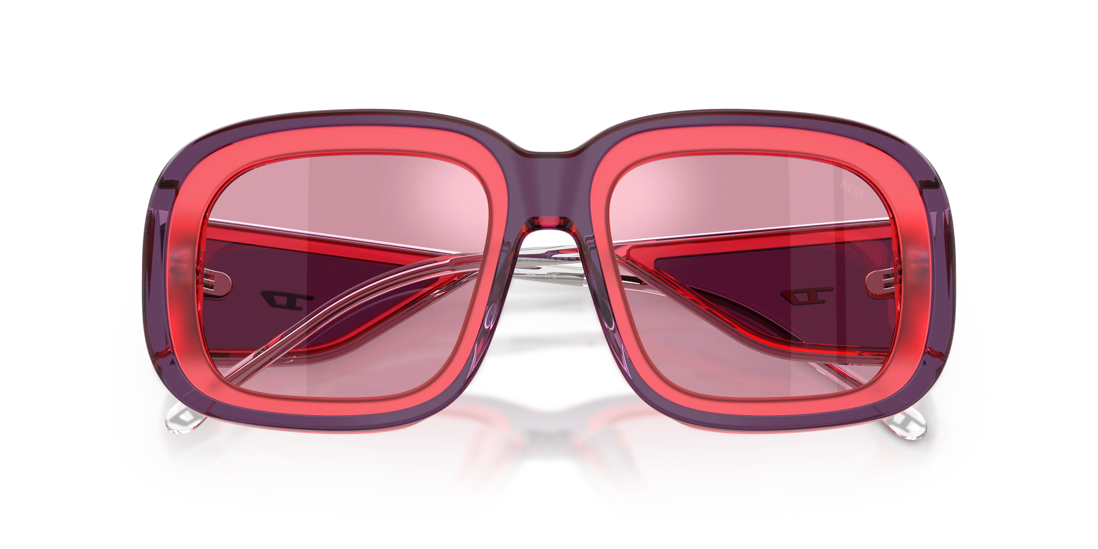 DIESEL DL2015U 204930 Occhiali da sole Acetato Rosa Rosa Squadrata Normale - immagine 2