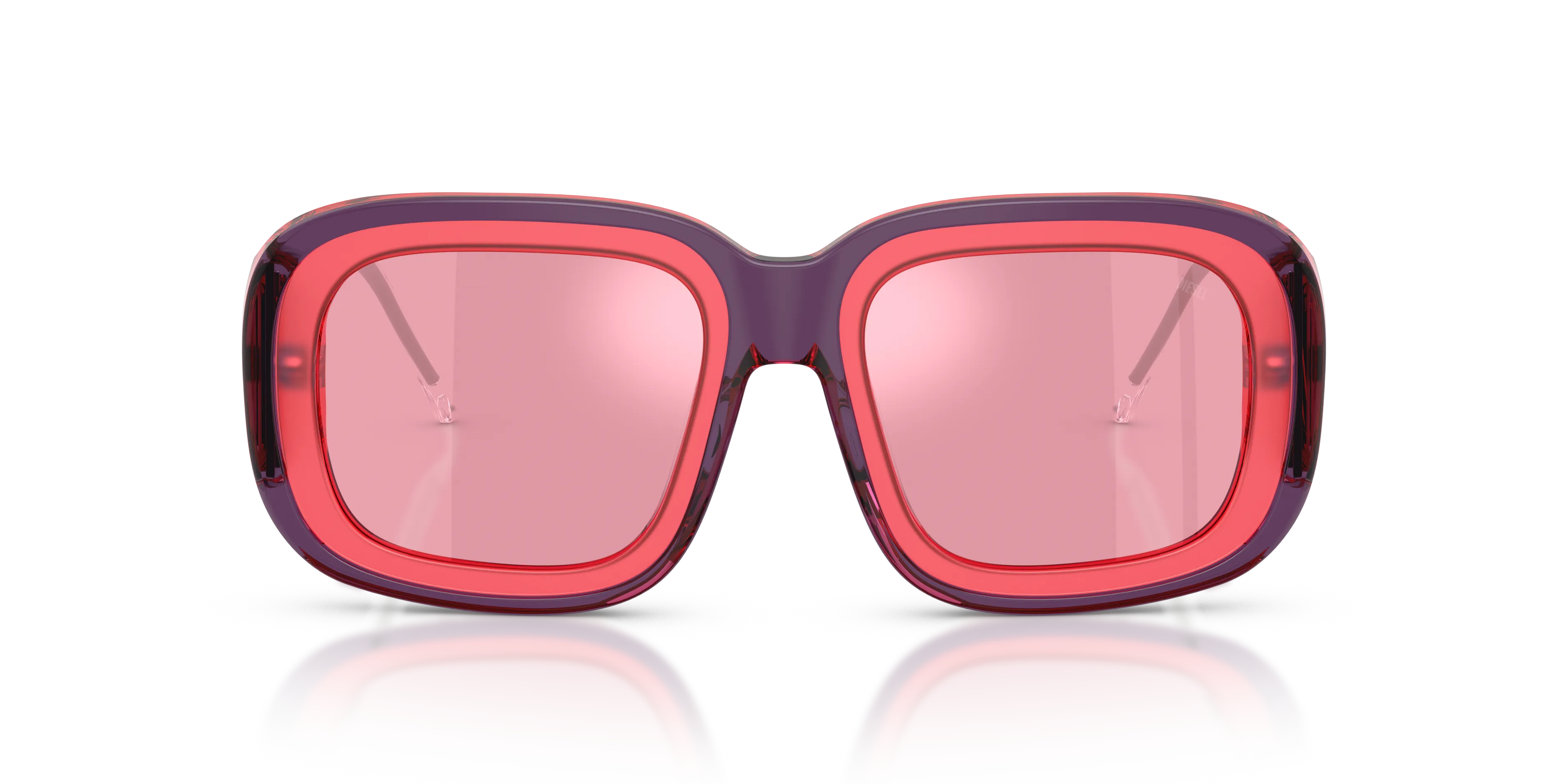 DIESEL DL2015U 204930 Occhiali da sole Acetato Rosa Rosa Squadrata Normale - immagine 3