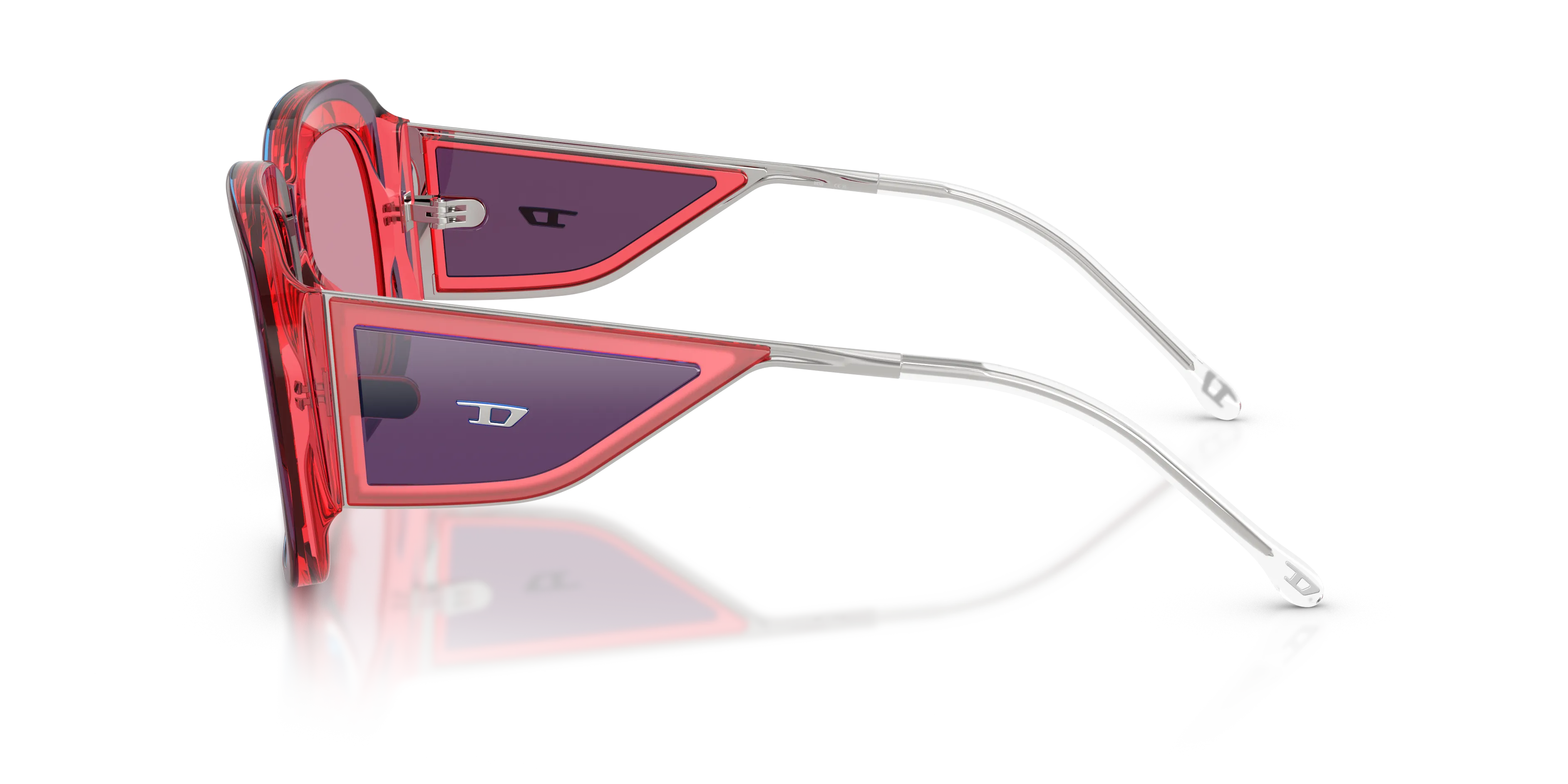 DIESEL DL2015U 204930 Occhiali da sole Acetato Rosa Rosa Squadrata Normale - immagine 4