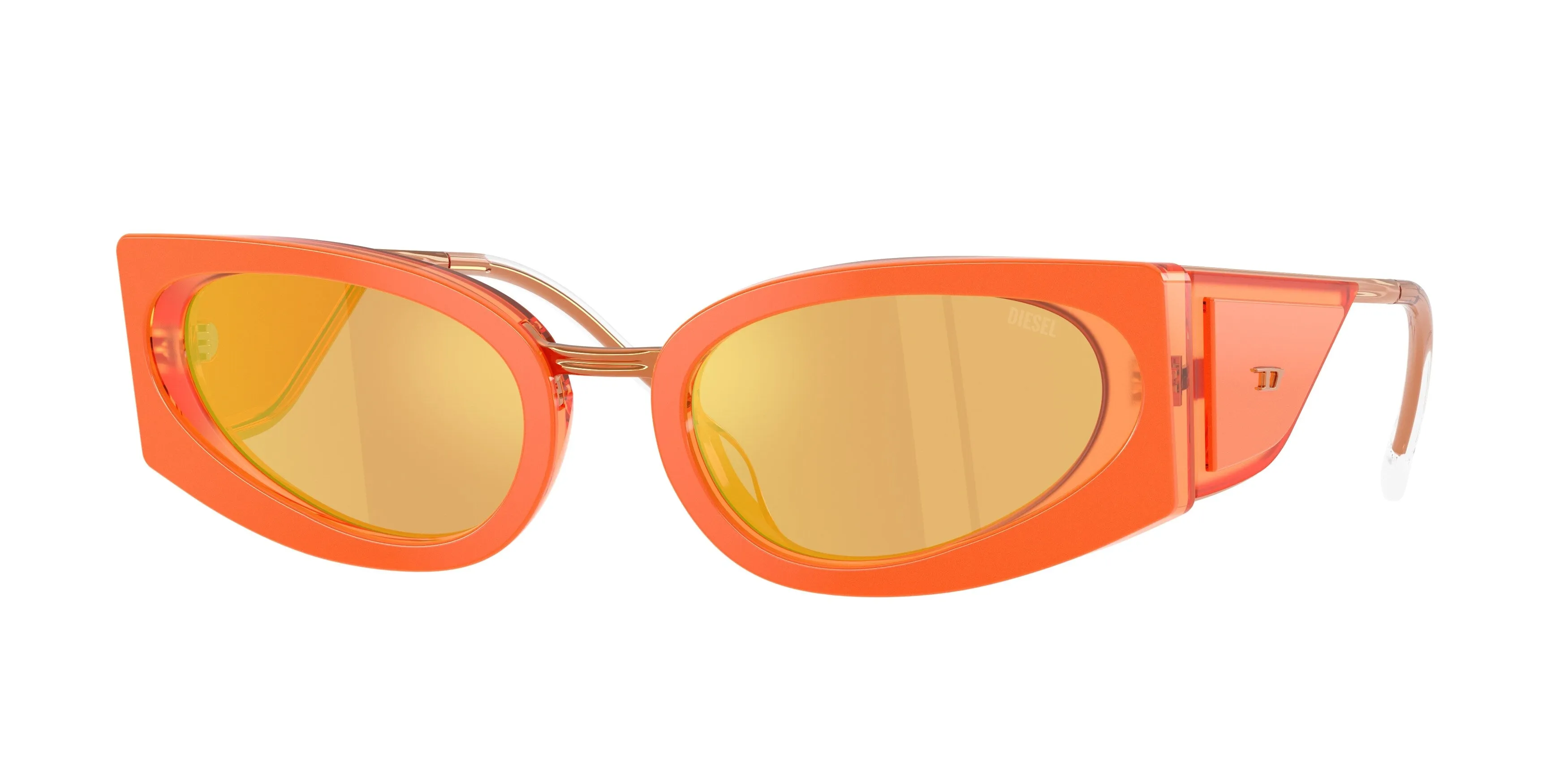 DIESEL DL2014U 20477J Occhiali da sole Acetato Arancione Arancione Cat Eye Normale - immagine 1
