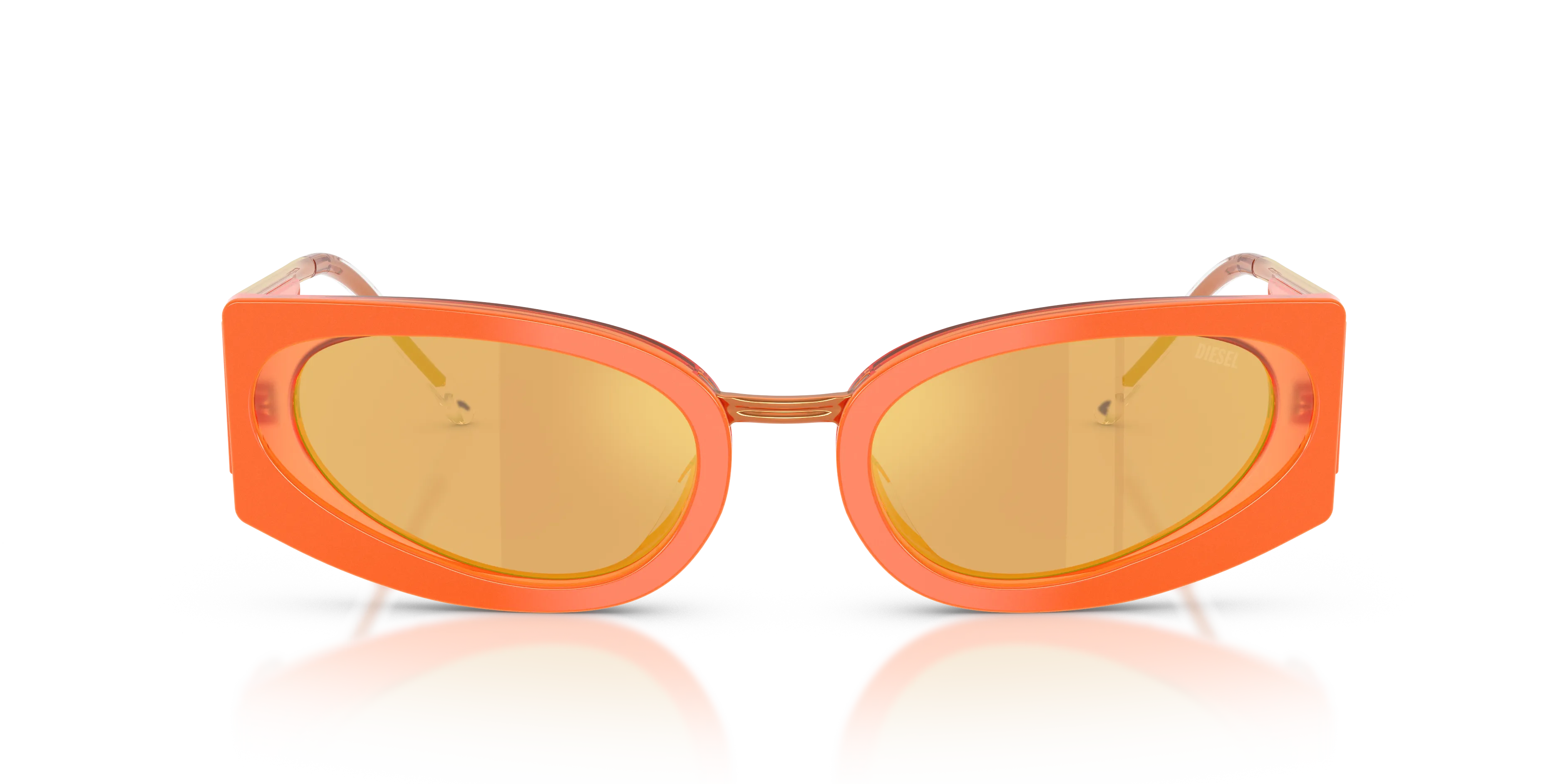 DIESEL DL2014U 20477J Occhiali da sole Acetato Arancione Arancione Cat Eye Normale - immagine 3