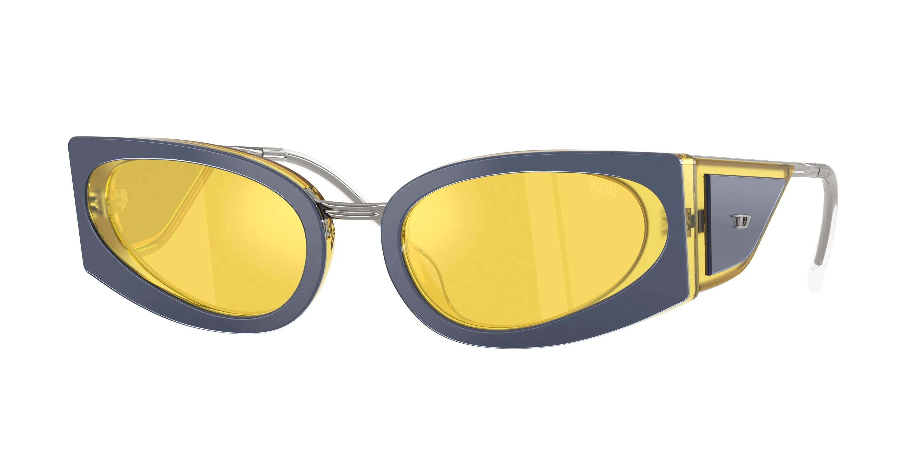 DIESEL DL2014U 2046V9 Occhiali da sole Acetato Giallo Giallo Cat Eye Normale - immagine 1
