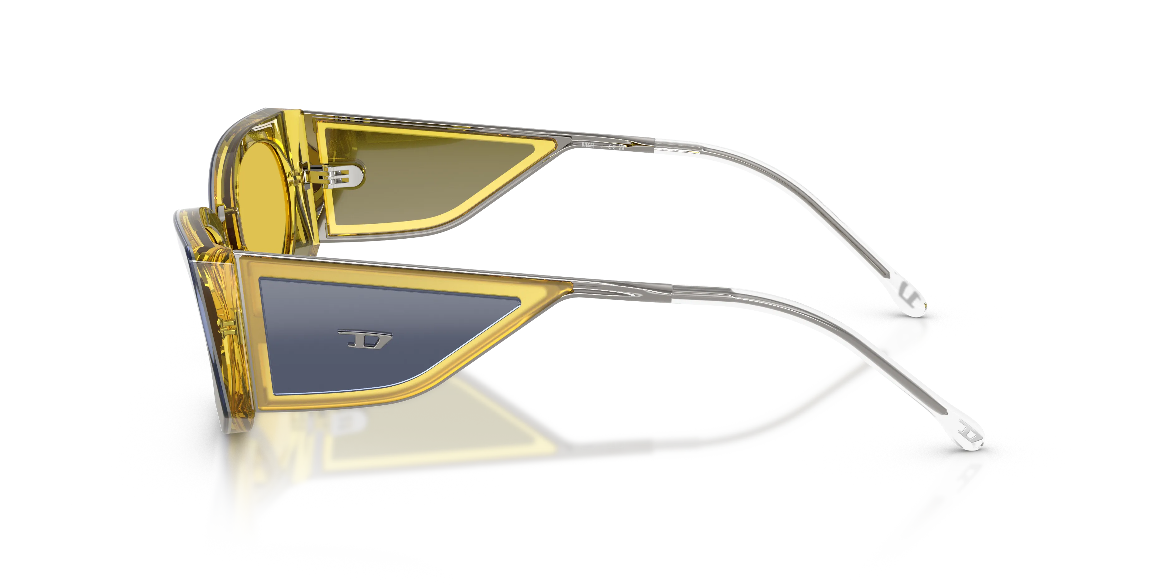 DIESEL DL2014U 2046V9 Occhiali da sole Acetato Giallo Giallo Cat Eye Normale - immagine 4