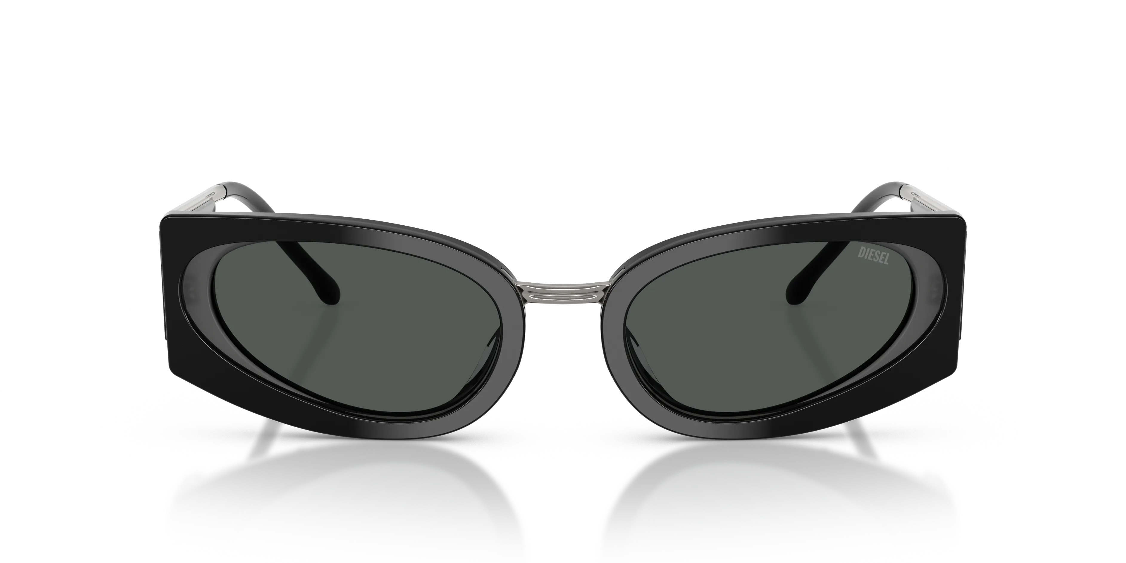 DIESEL DL2014U 204487 Occhiali da sole Acetato Nero Grigio Cat Eye Normale - immagine 3