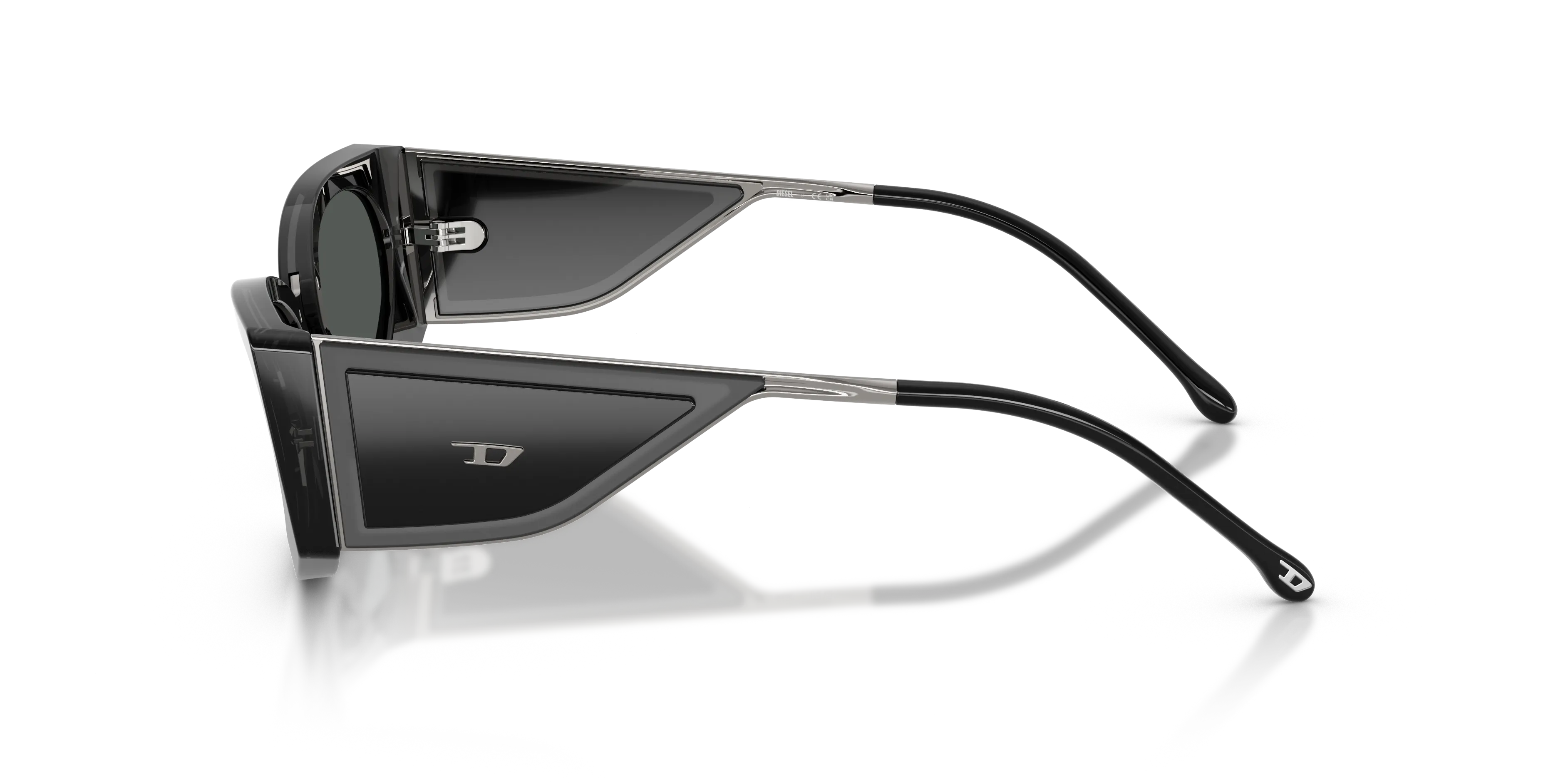 DIESEL DL2014U 204487 Occhiali da sole Acetato Nero Grigio Cat Eye Normale - immagine 4