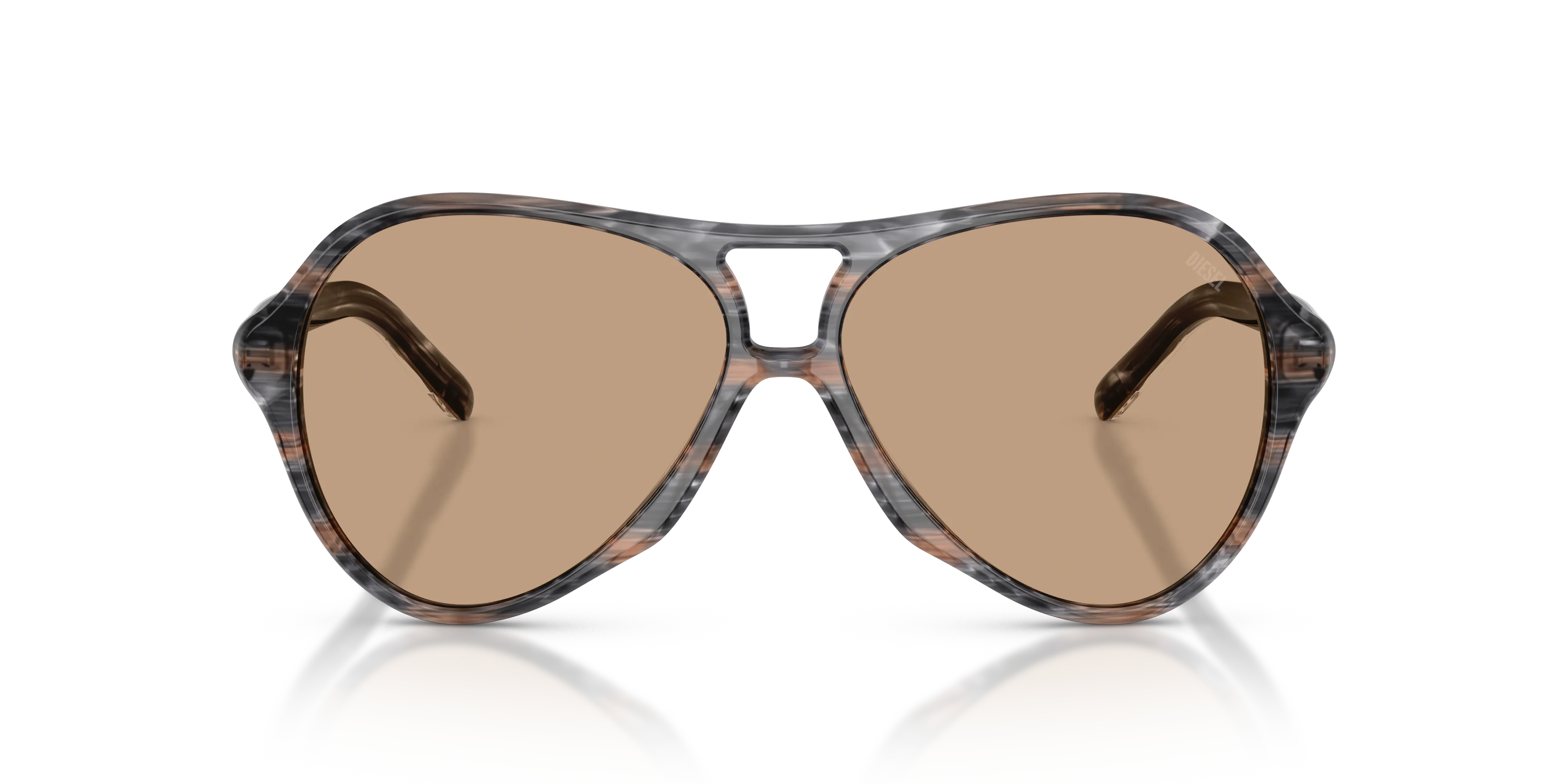 DIESEL DL2013U 203963 Occhiali da sole Acetato Grigio Marrone Pilot Normale - immagine 3