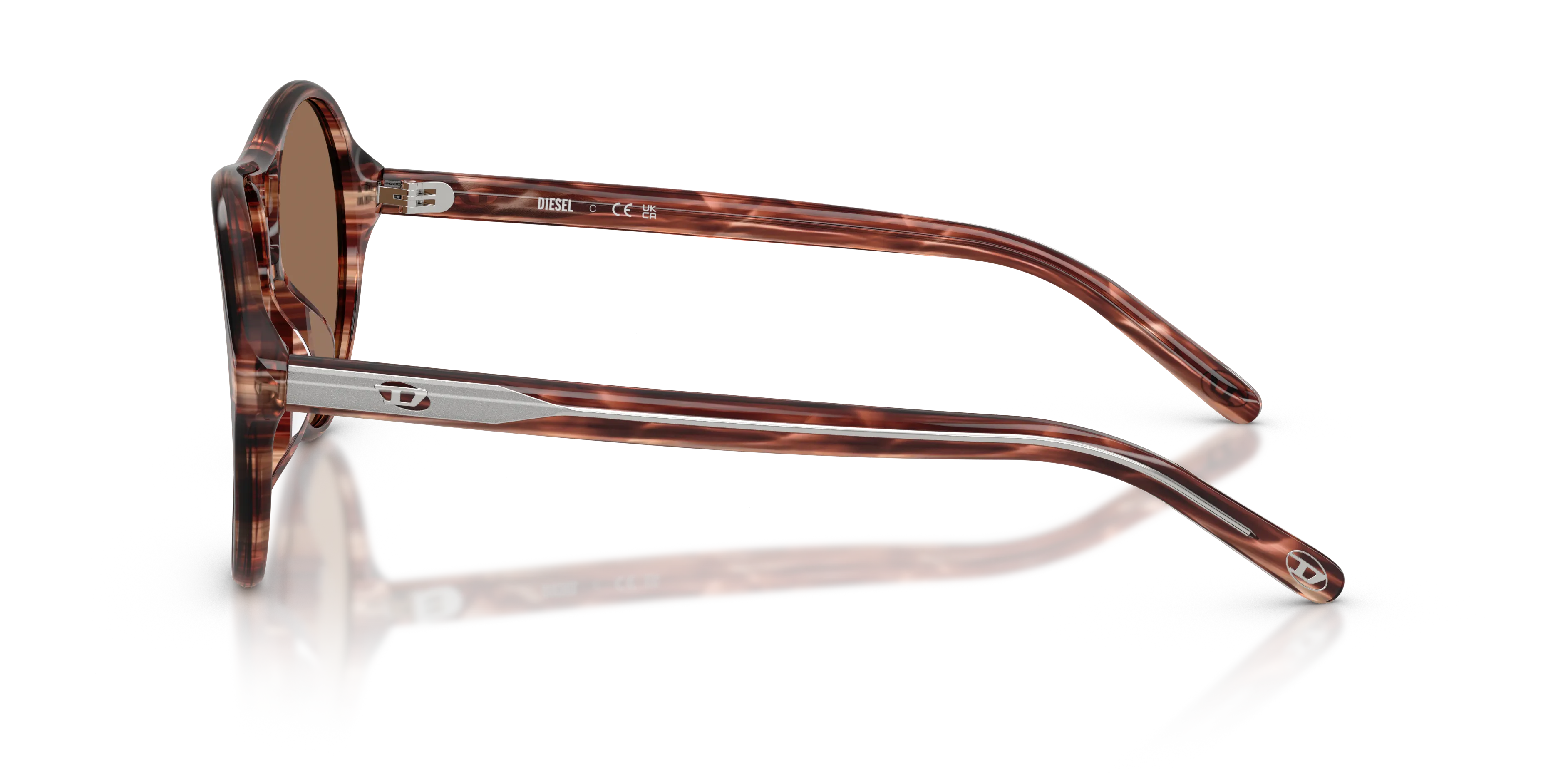 DIESEL DL2013U 203673 Occhiali da sole Acetato Marrone Marrone Pilot Normale - immagine 4