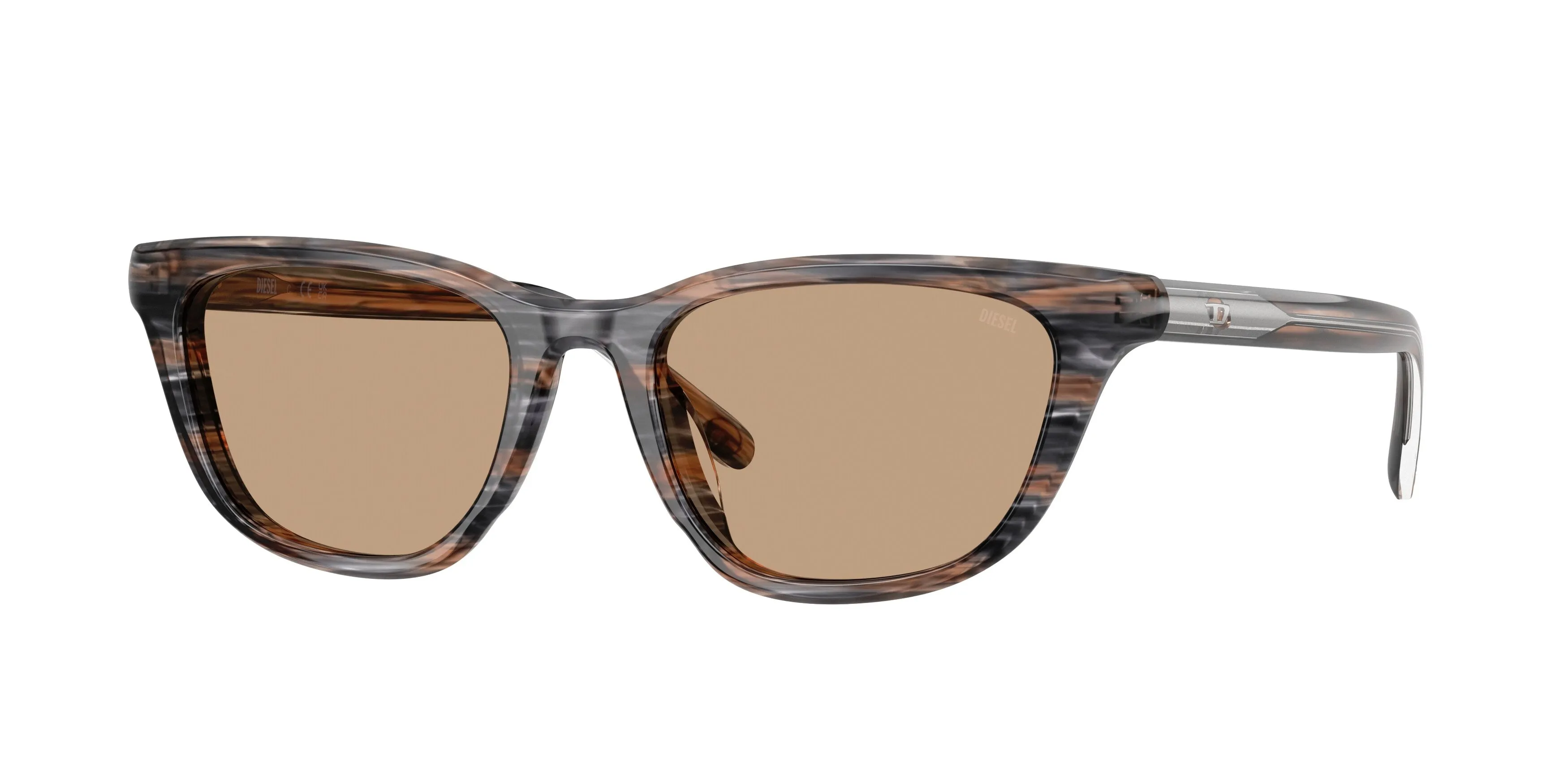 DIESEL DL2012U 203963 Occhiali da sole Acetato Grigio Marrone Cat Eye Normale - immagine 1
