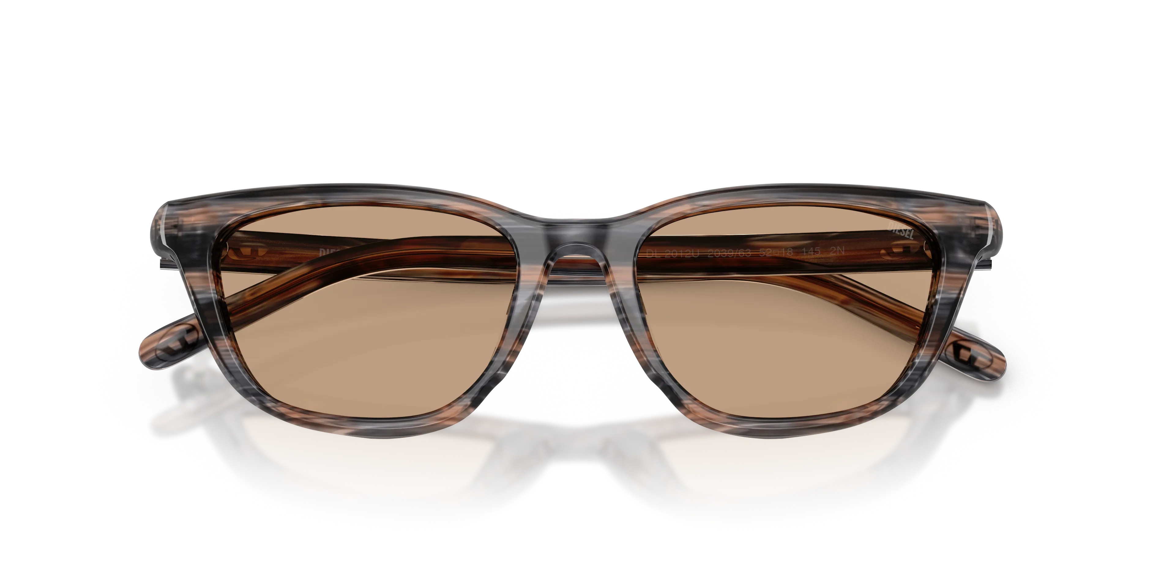 DIESEL DL2012U 203963 Occhiali da sole Acetato Grigio Marrone Cat Eye Normale - immagine 2