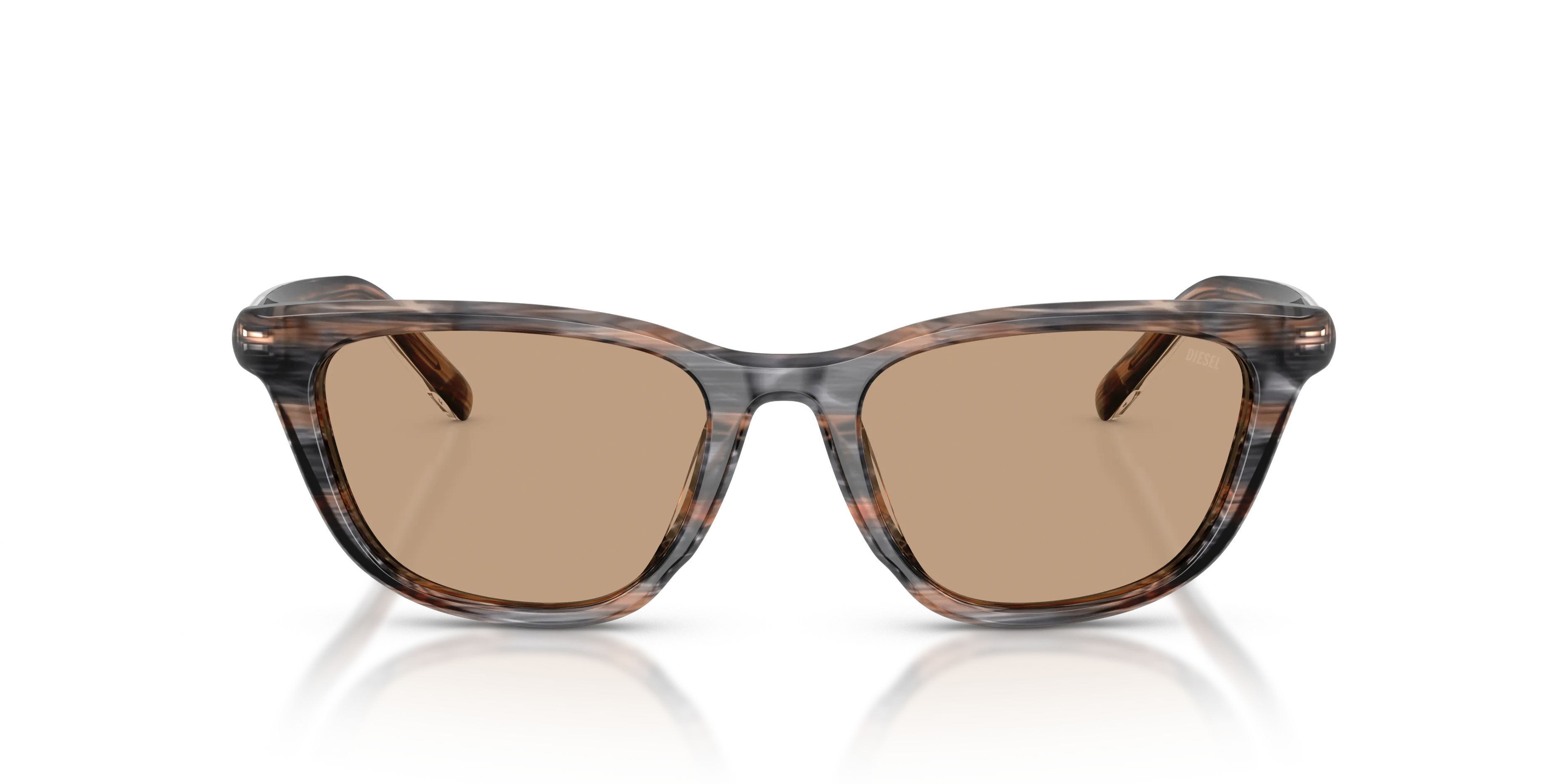DIESEL DL2012U 203963 Occhiali da sole Acetato Grigio Marrone Cat Eye Normale - immagine 3