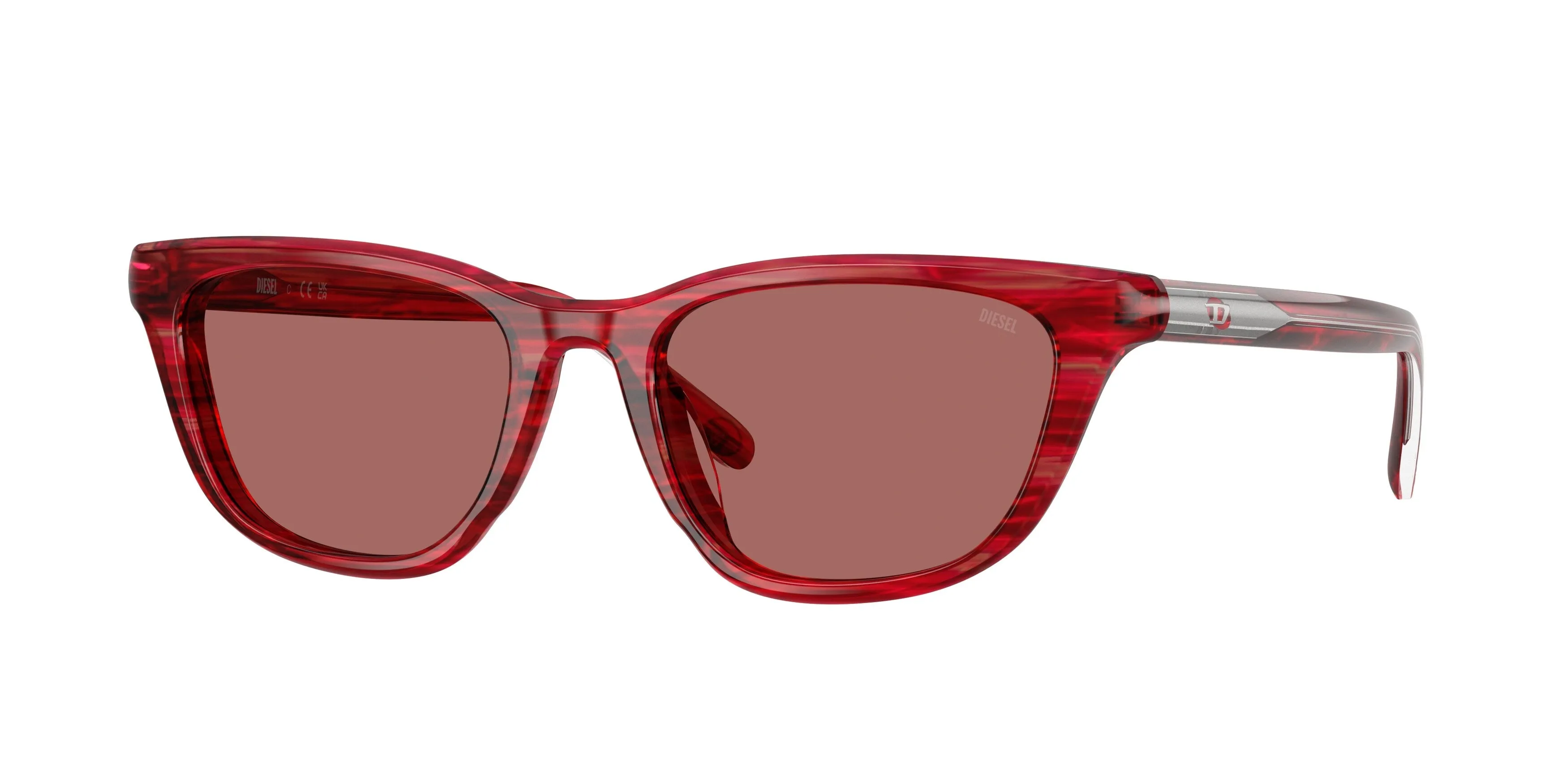DIESEL DL2012U 203869 Occhiali da sole Acetato Rosso Viola Cat Eye Normale - immagine 1