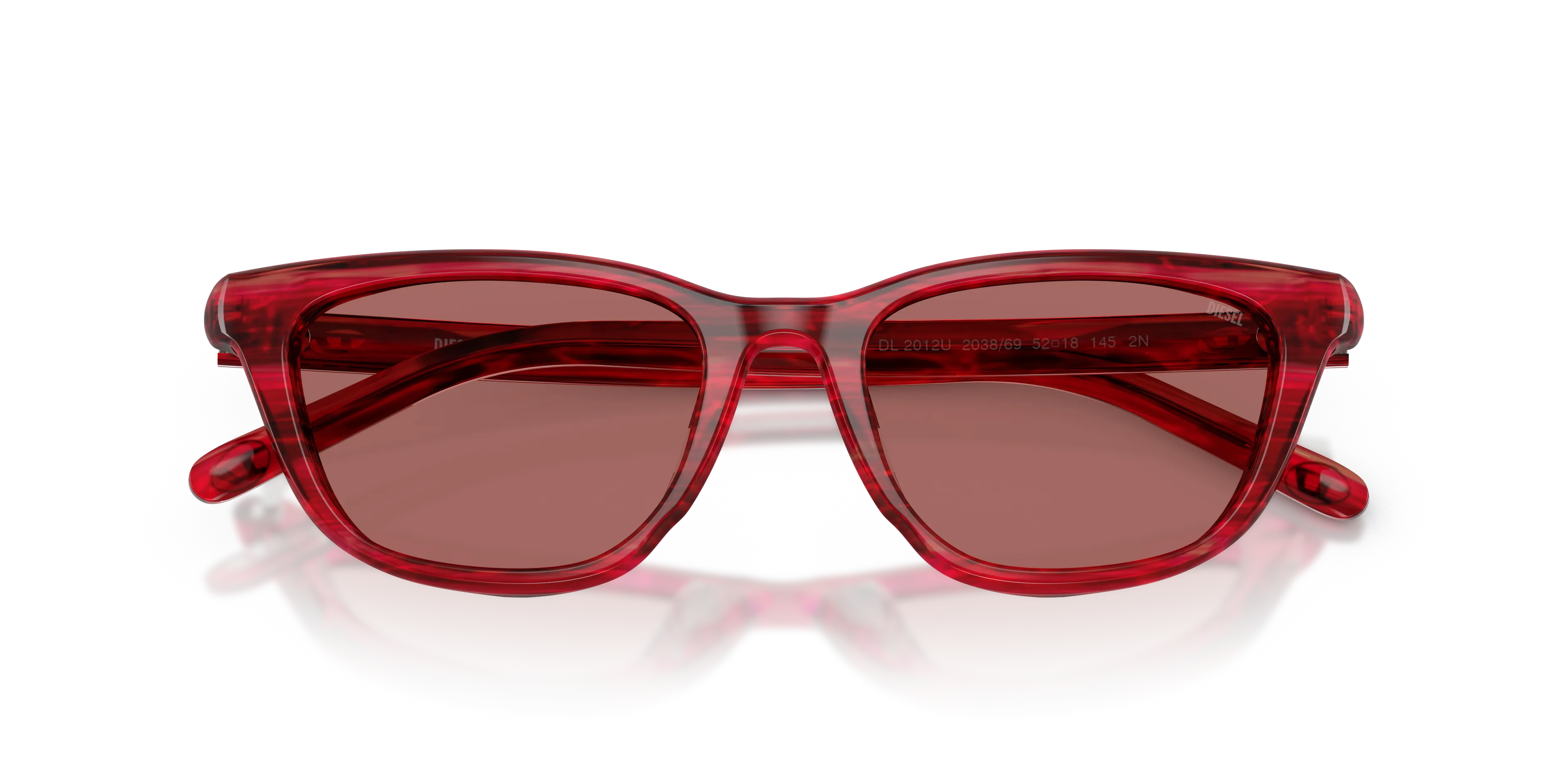 DIESEL DL2012U 203869 Occhiali da sole Acetato Rosso Viola Cat Eye Normale - immagine 2