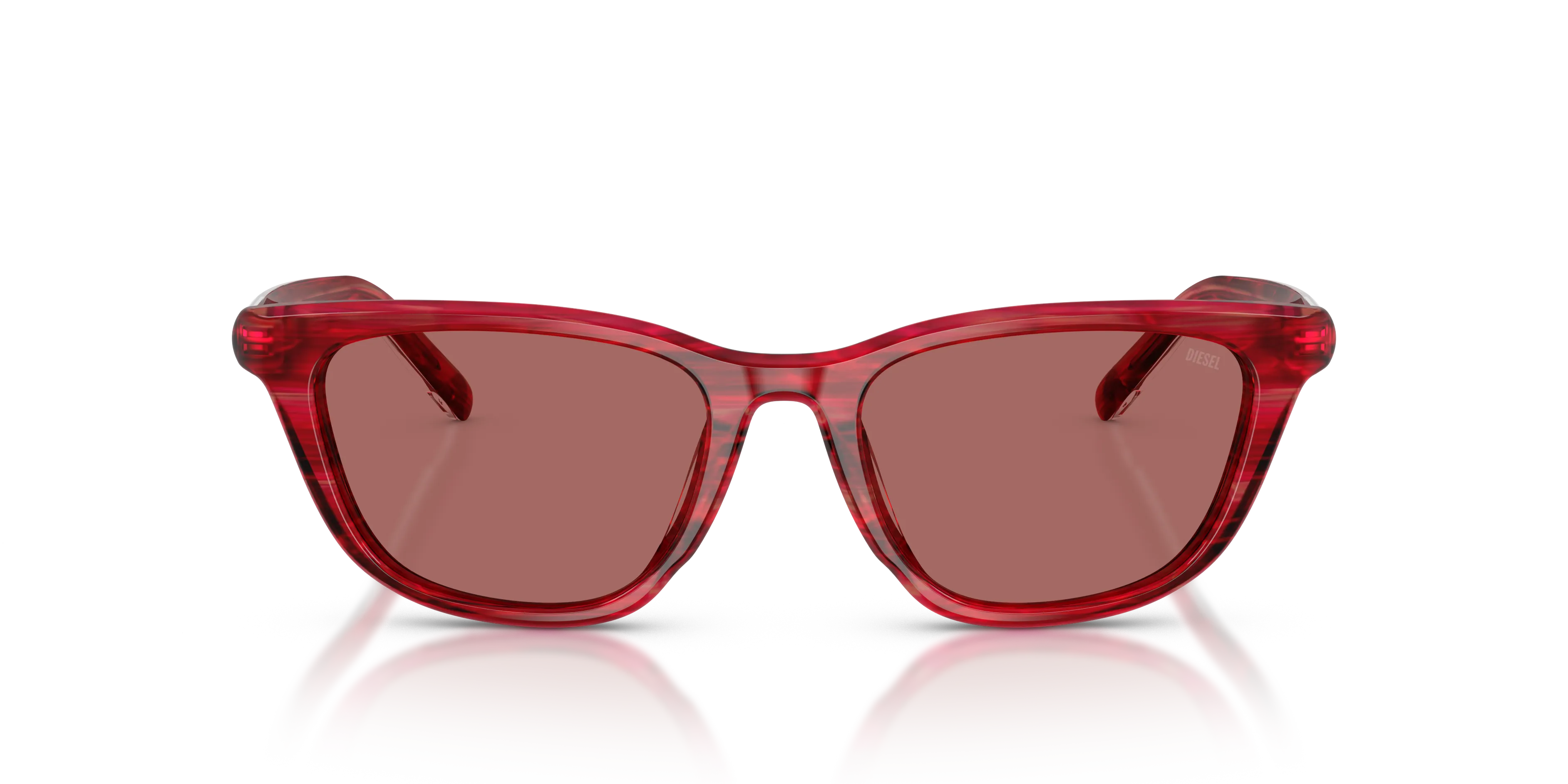 DIESEL DL2012U 203869 Occhiali da sole Acetato Rosso Viola Cat Eye Normale - immagine 3