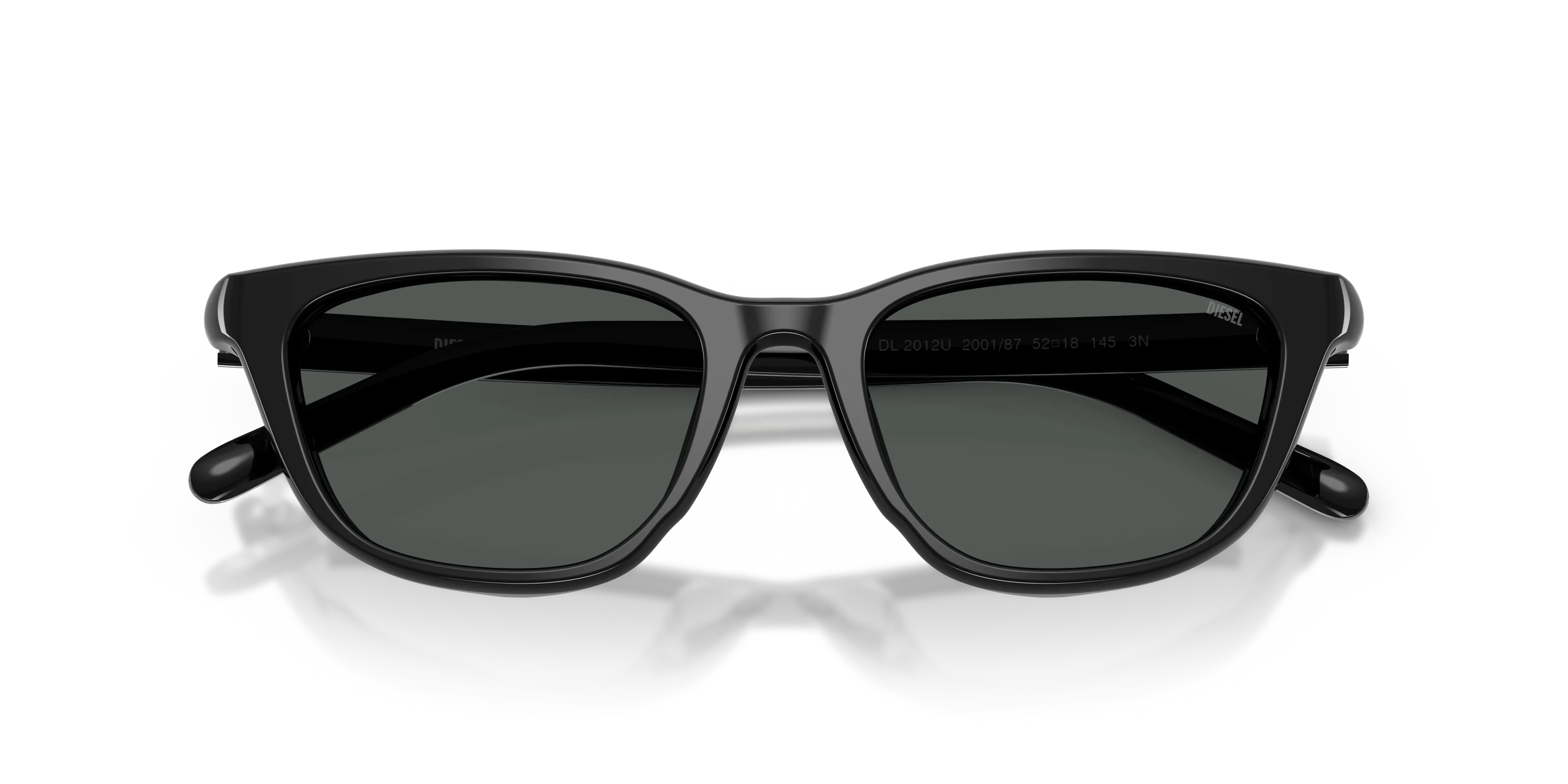 DIESEL DL2012U 200187 Occhiali da sole Acetato Nero Nero Cat Eye Normale - immagine 2