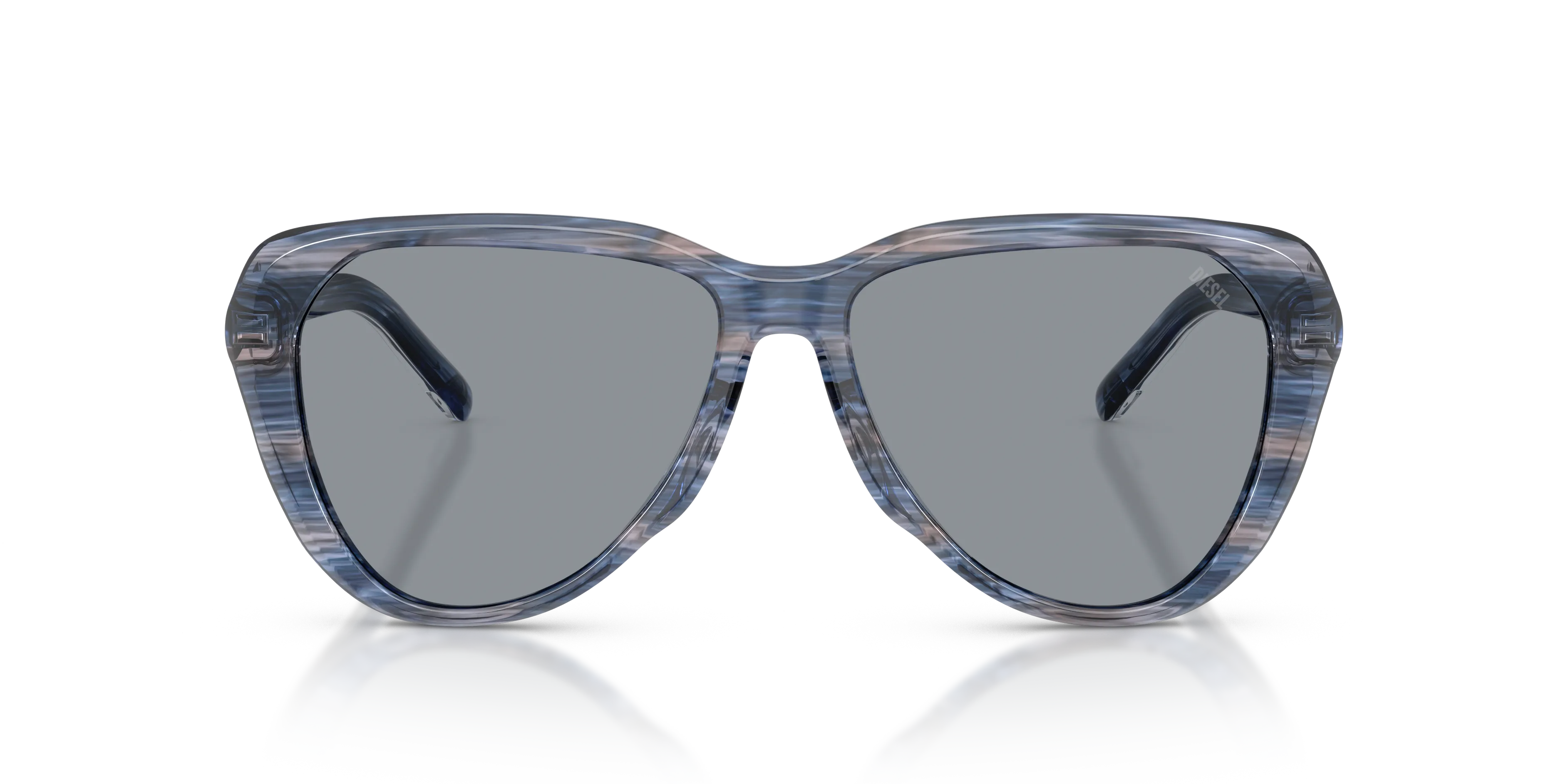 DIESEL DL2011U 2037/1 Occhiali da sole Acetato Blu Grigio Pilot Normale - immagine 3