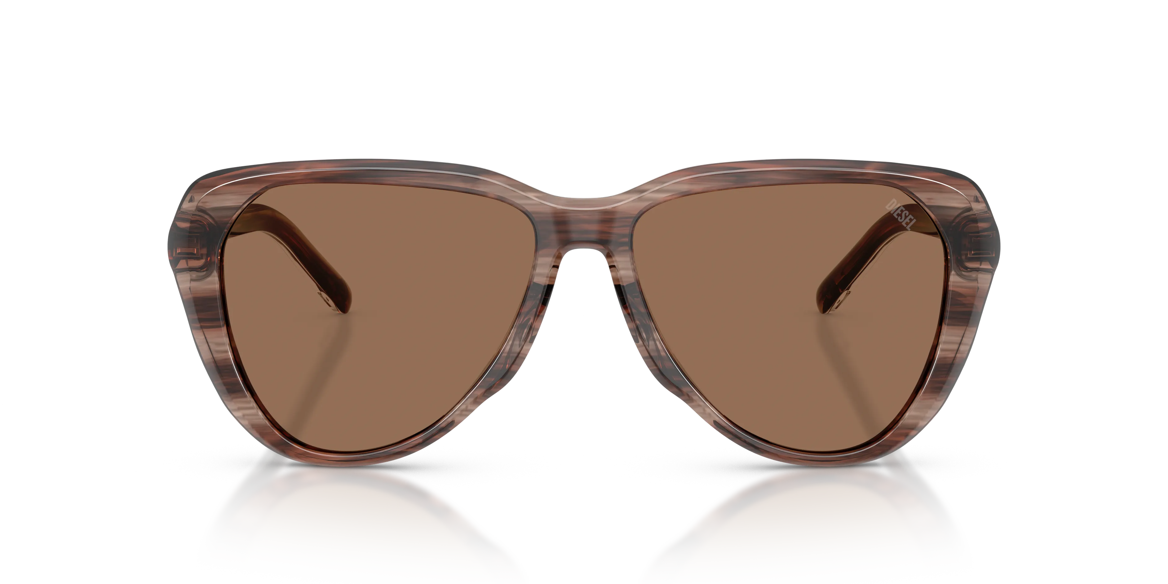DIESEL DL2011U 203673 Occhiali da sole Acetato Marrone Marrone Pilot Normale - immagine 3