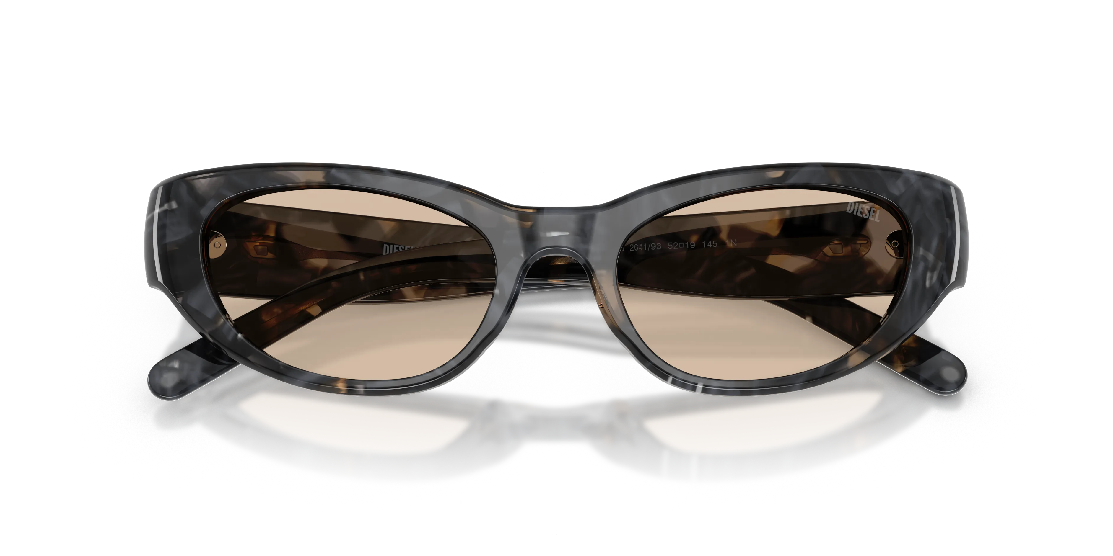 DIESEL DL2010U 204193 Occhiali da sole Acetato Grigio Marrone Cat Eye Normale - immagine 2