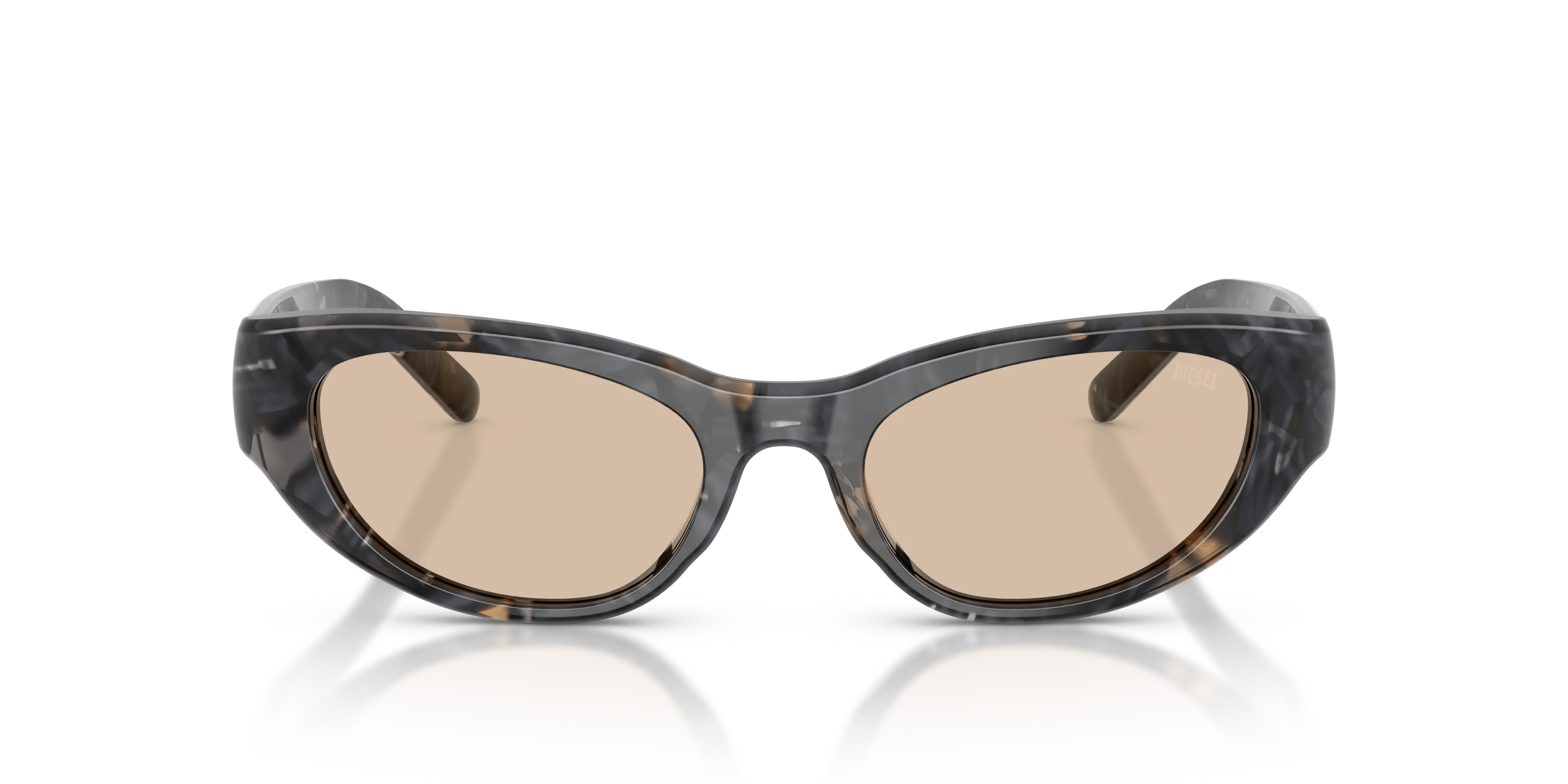 DIESEL DL2010U 204193 Occhiali da sole Acetato Grigio Marrone Cat Eye Normale - immagine 3