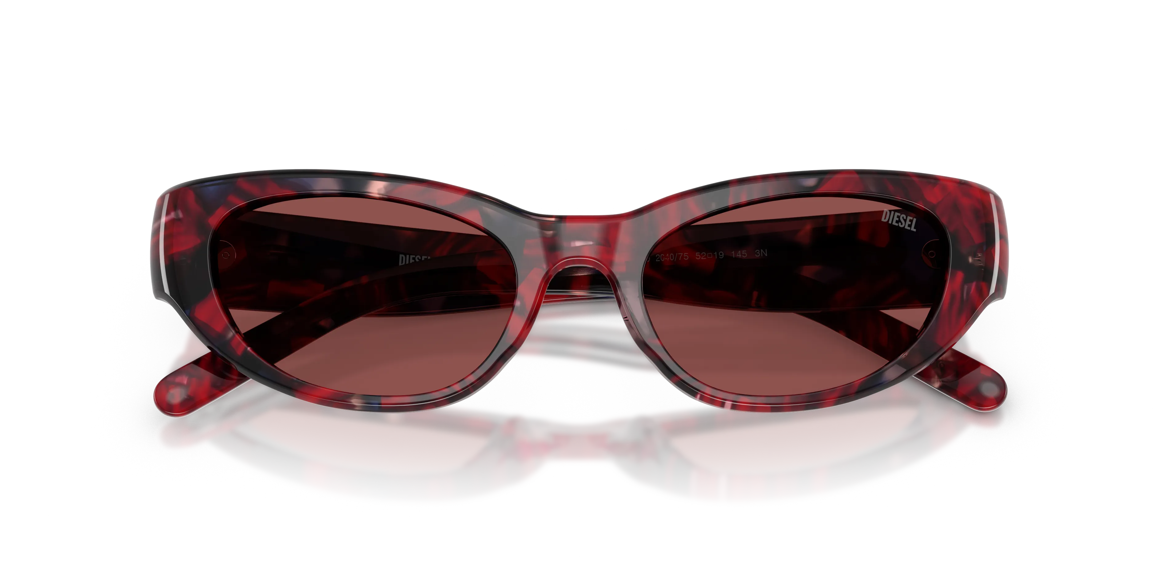 DIESEL DL2010U 204075 Occhiali da sole Acetato Tartaruga Viola Cat Eye Normale - immagine 2