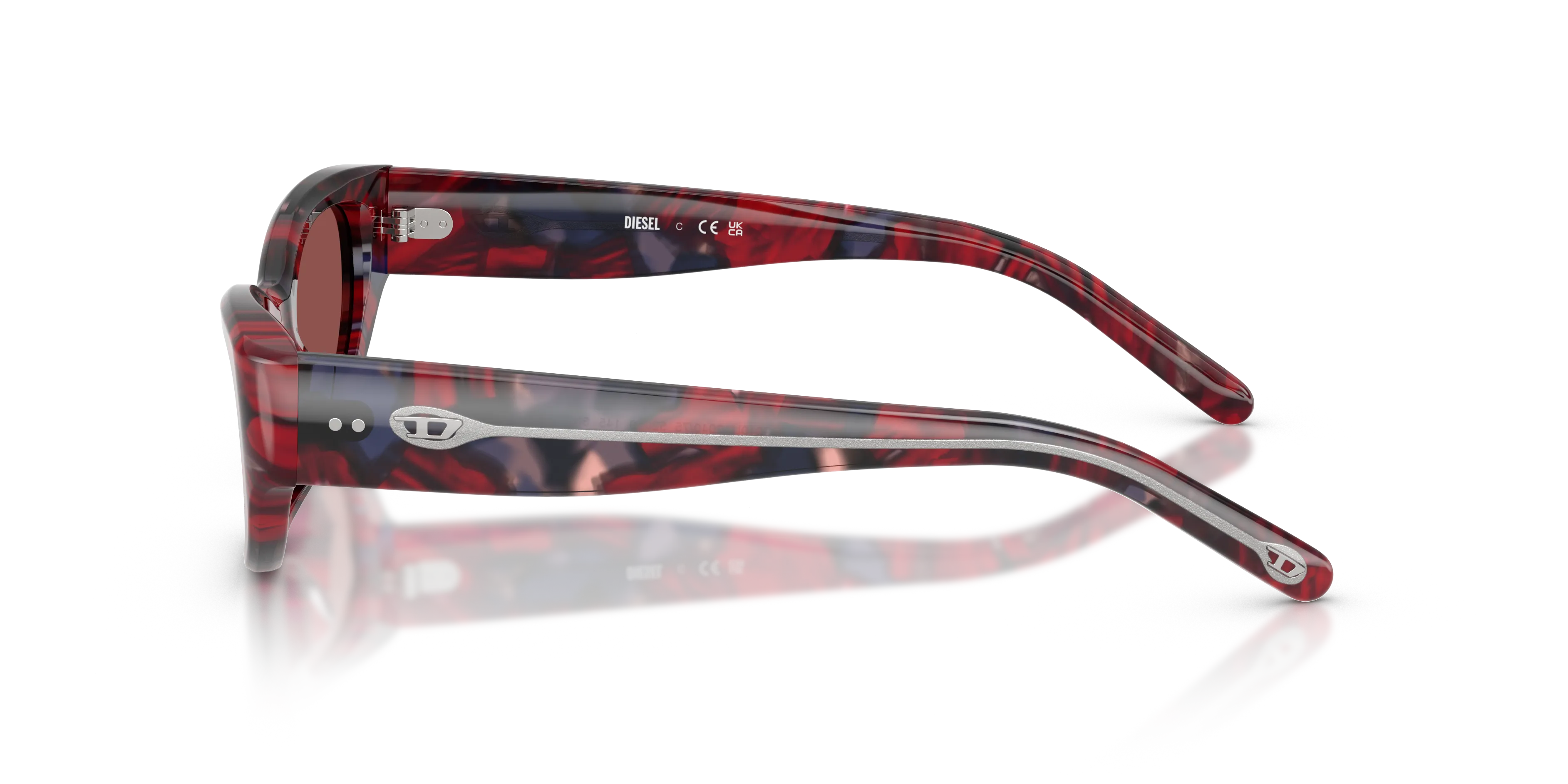 DIESEL DL2010U 204075 Occhiali da sole Acetato Tartaruga Viola Cat Eye Normale - immagine 4