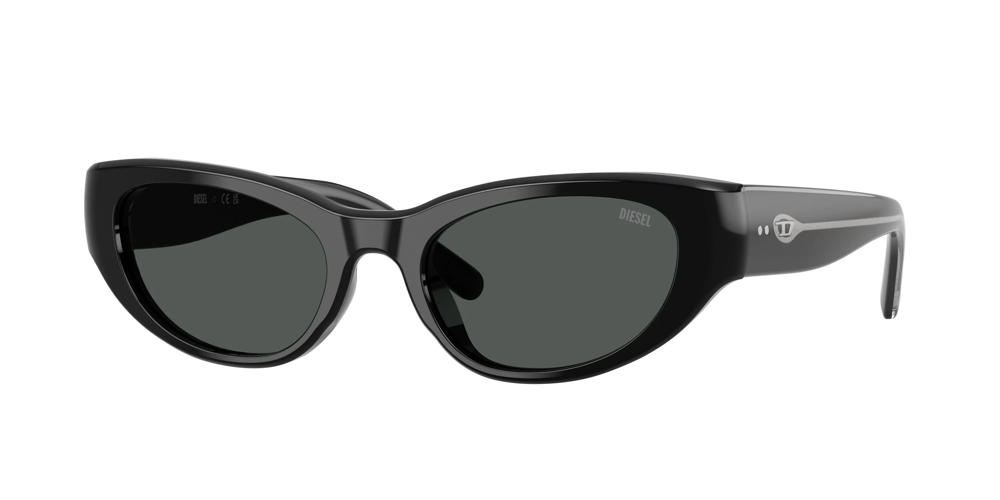 DIESEL DL2010U 200187 Occhiali da sole Acetato Nero Nero Cat Eye Normale - immagine 1