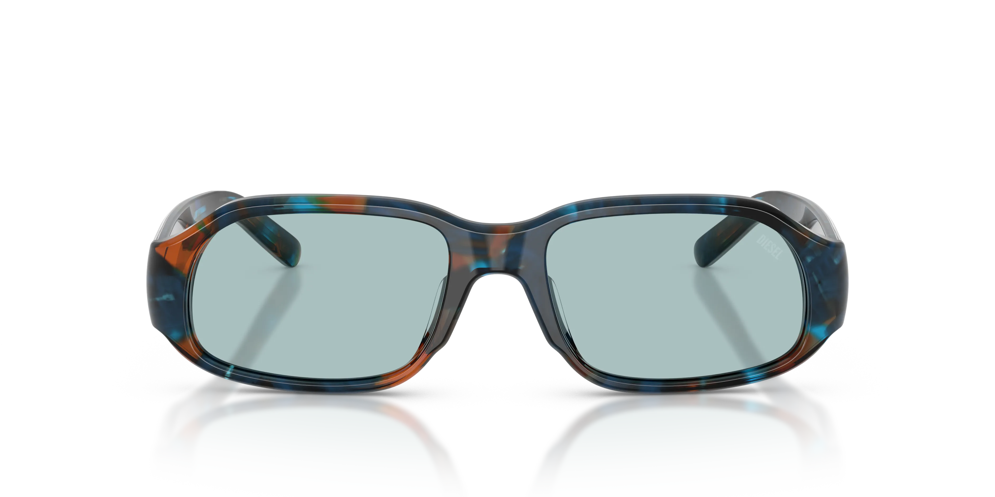 DIESEL DL2009U 204372 Occhiali da sole Acetato Blu Blu Squadrata Normale - immagine 3